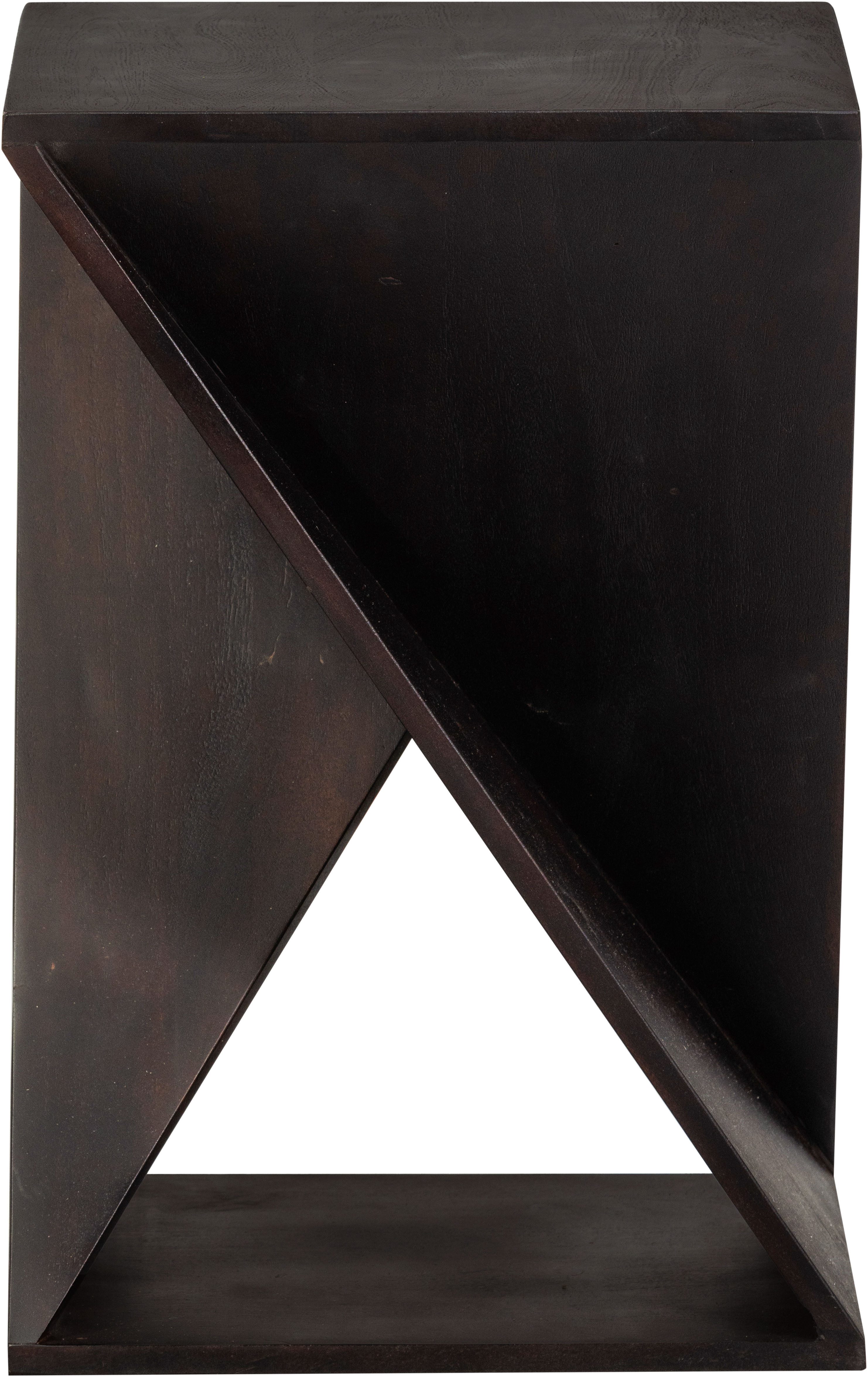 WOOOD Beistelltisch Ikem aus Akazienholz mit Naturmaserung 41x41x61 cm, Tragkraft 50 kg, ausgeprägte Flamm- und Maserzeichnung