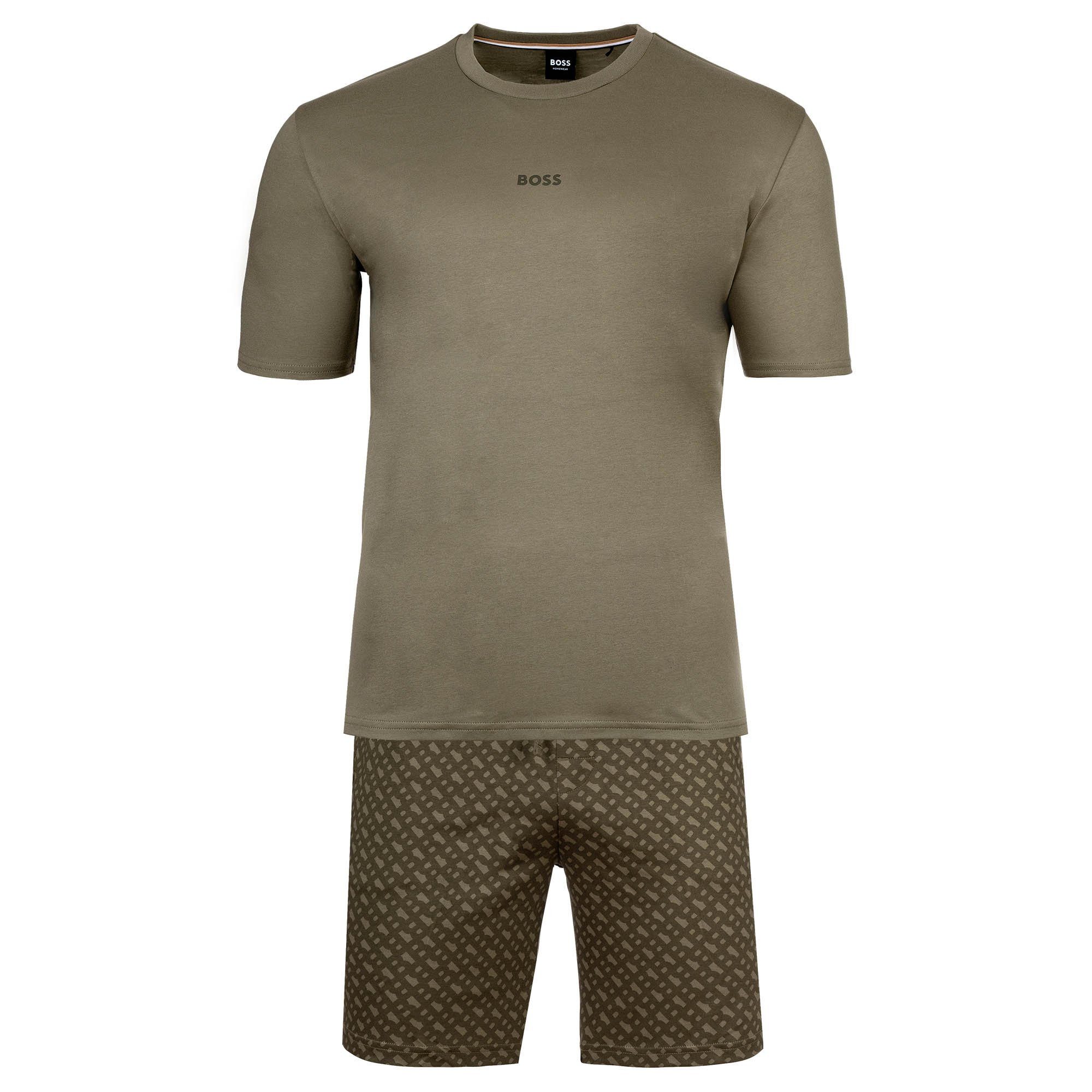 BOSS Pyjama Herren Pyjama Baumwolle Relax Short Set (2 tlg) günstig online kaufen