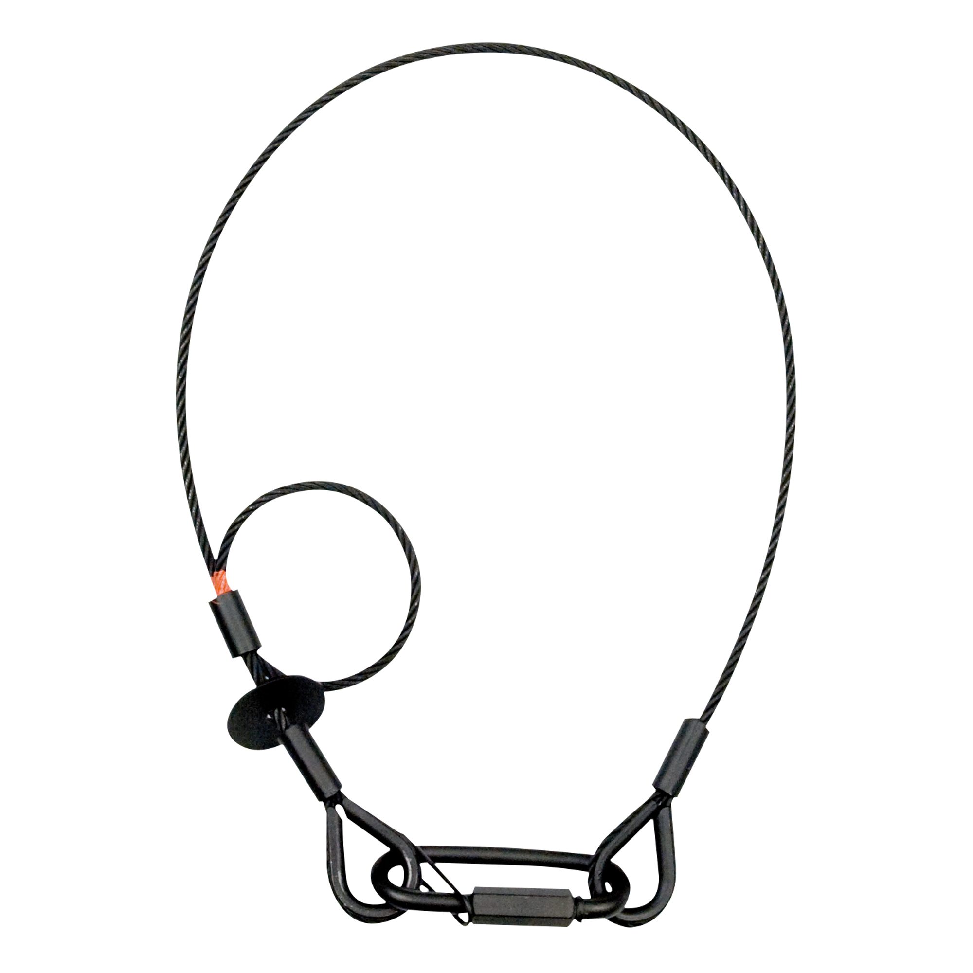 SAVEKING Saveking Safety Cable 4 mm - BGV-C1 WLL: 40 kg - 60 cm - Schwarz Drahtseil