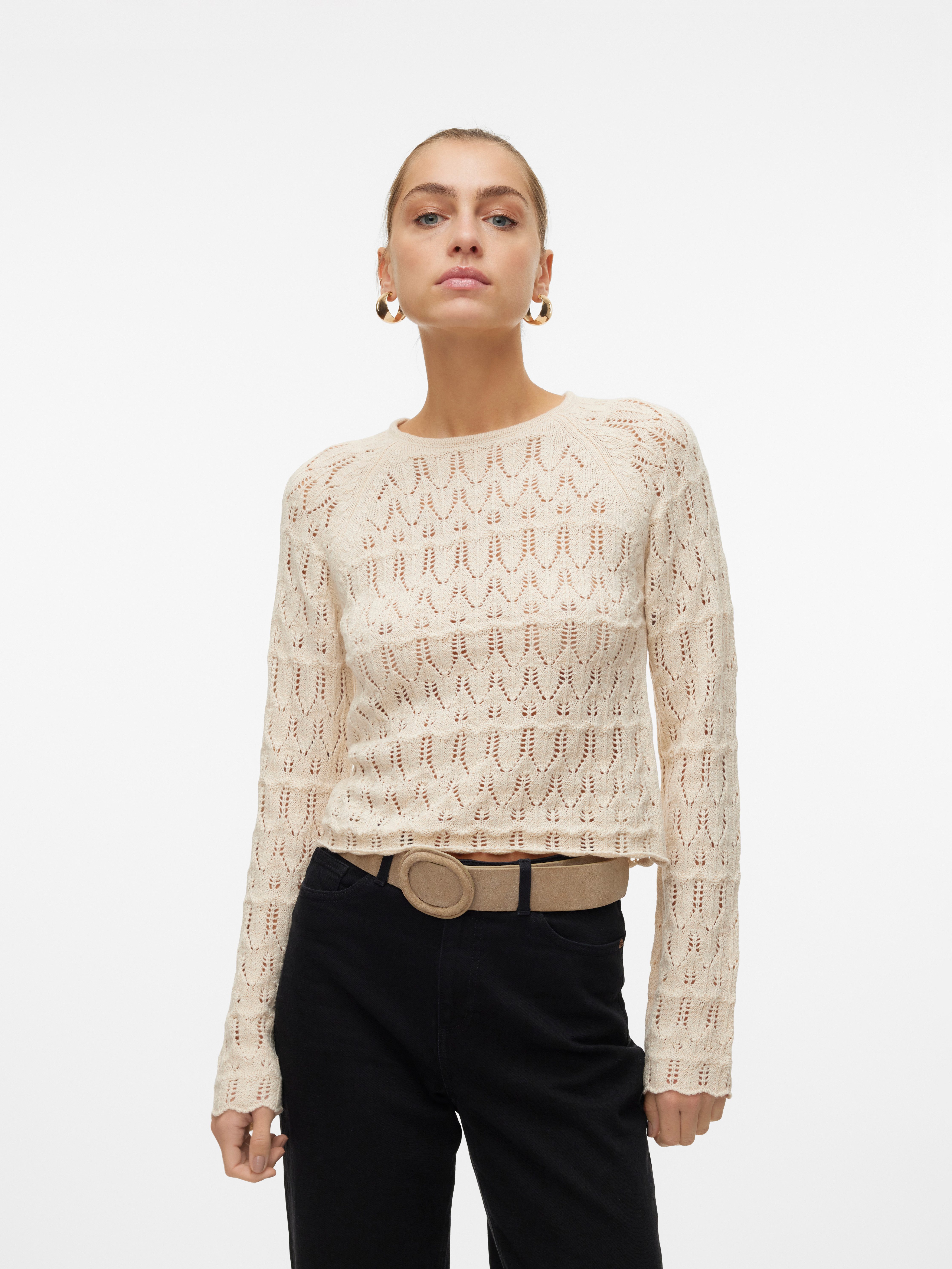 Vero Moda Strickpullover VMNEWFABIENNE LS O-NECK günstig online kaufen