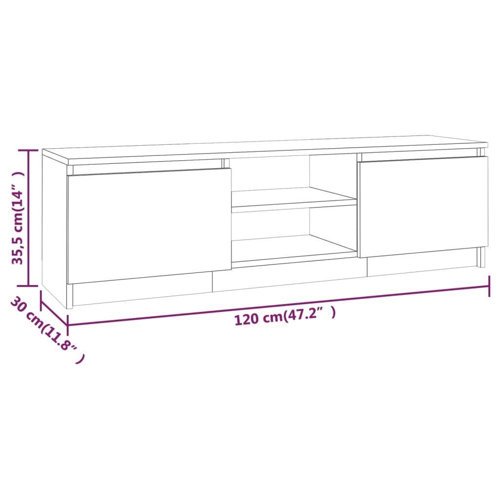 TV-Schrank 120x30x35,5 (1-St) cm Räuchereiche vidaXL TV-Schrank Holzwerkstoff