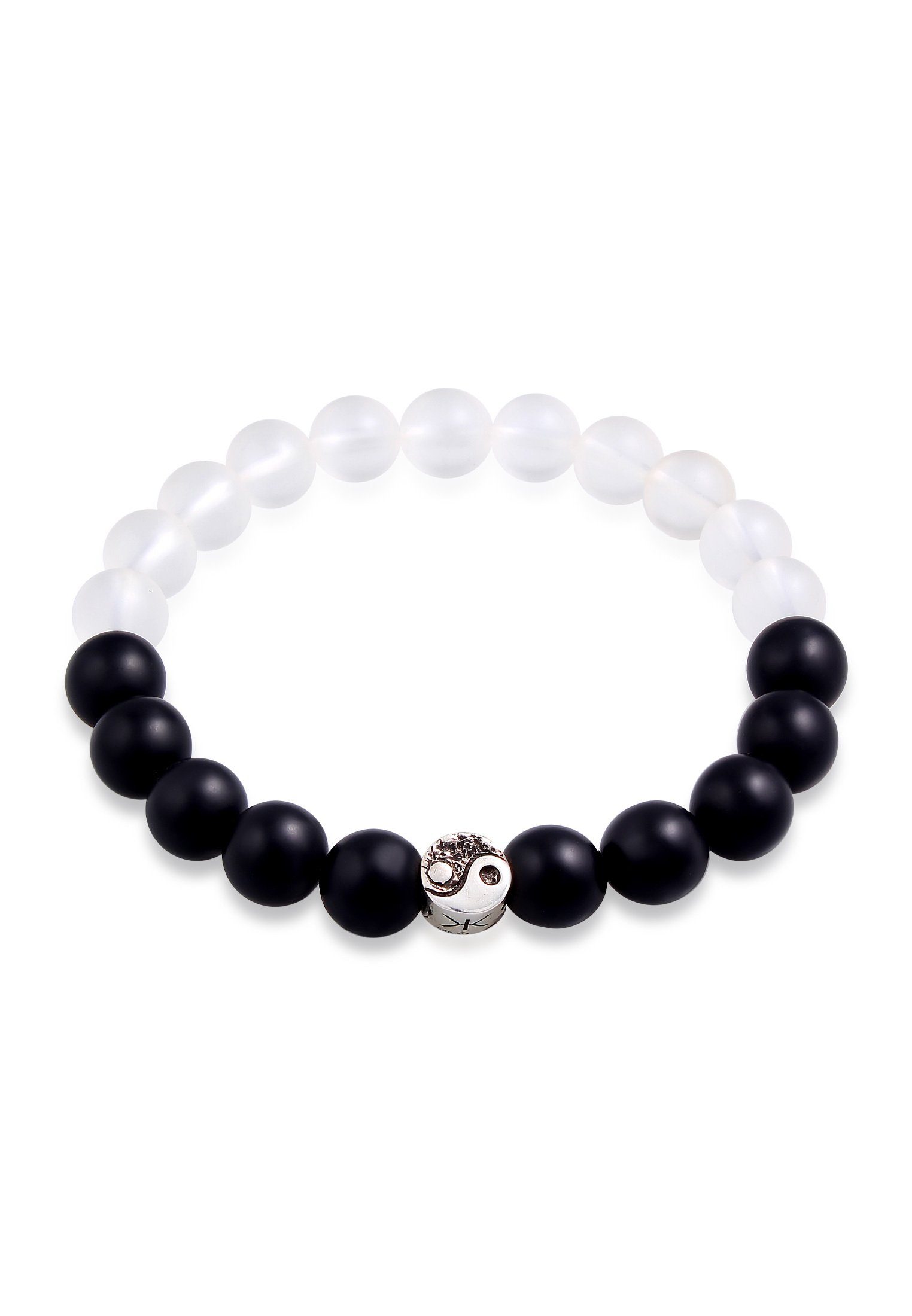 Onyx 925 Kuzzoi Bead Yin Yang Silber Kristall Armband Perlen