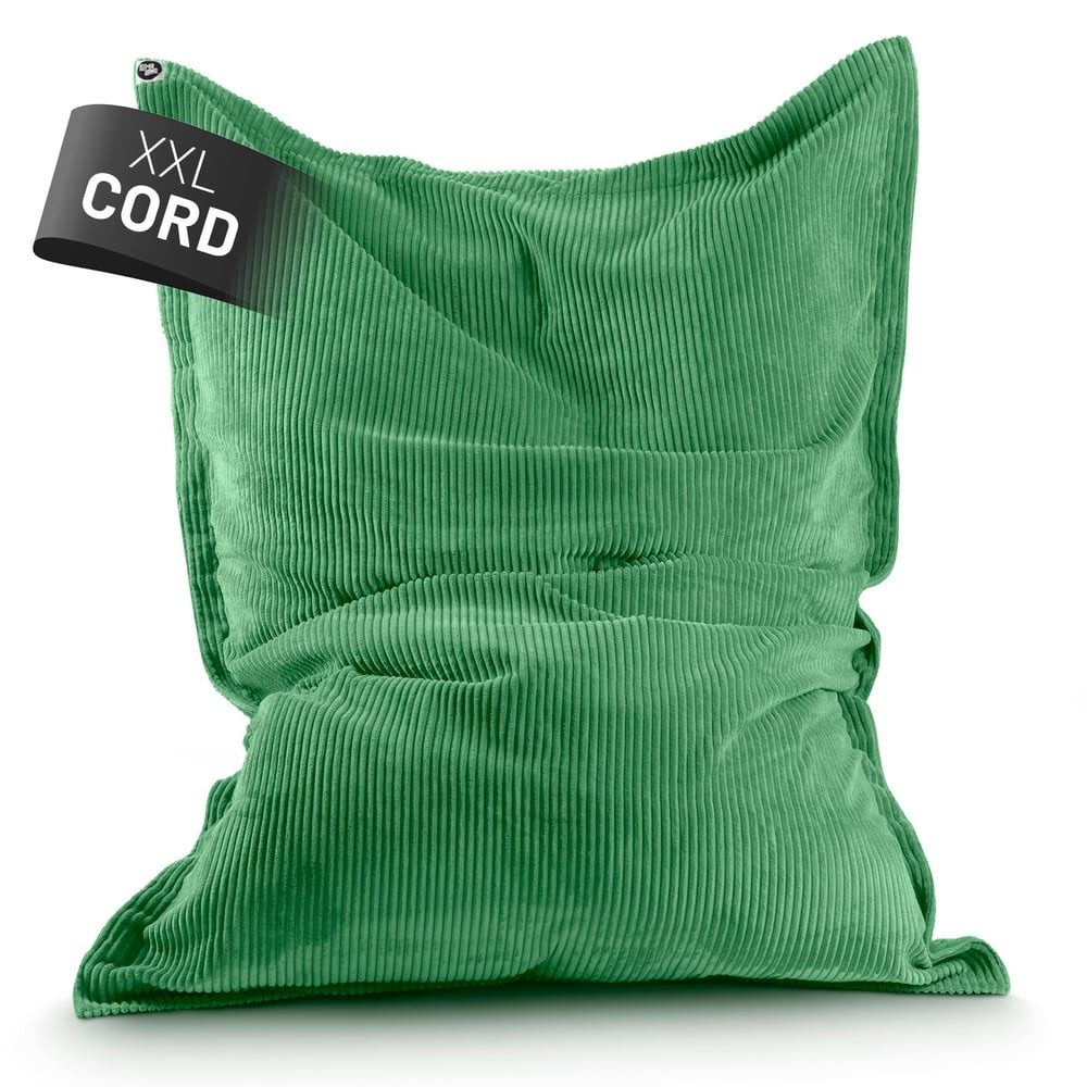 Lumaland Sitzsack Sitzsack Indoor Cord 380l dunkelgrün, kuscheliger Cord-Be günstig online kaufen