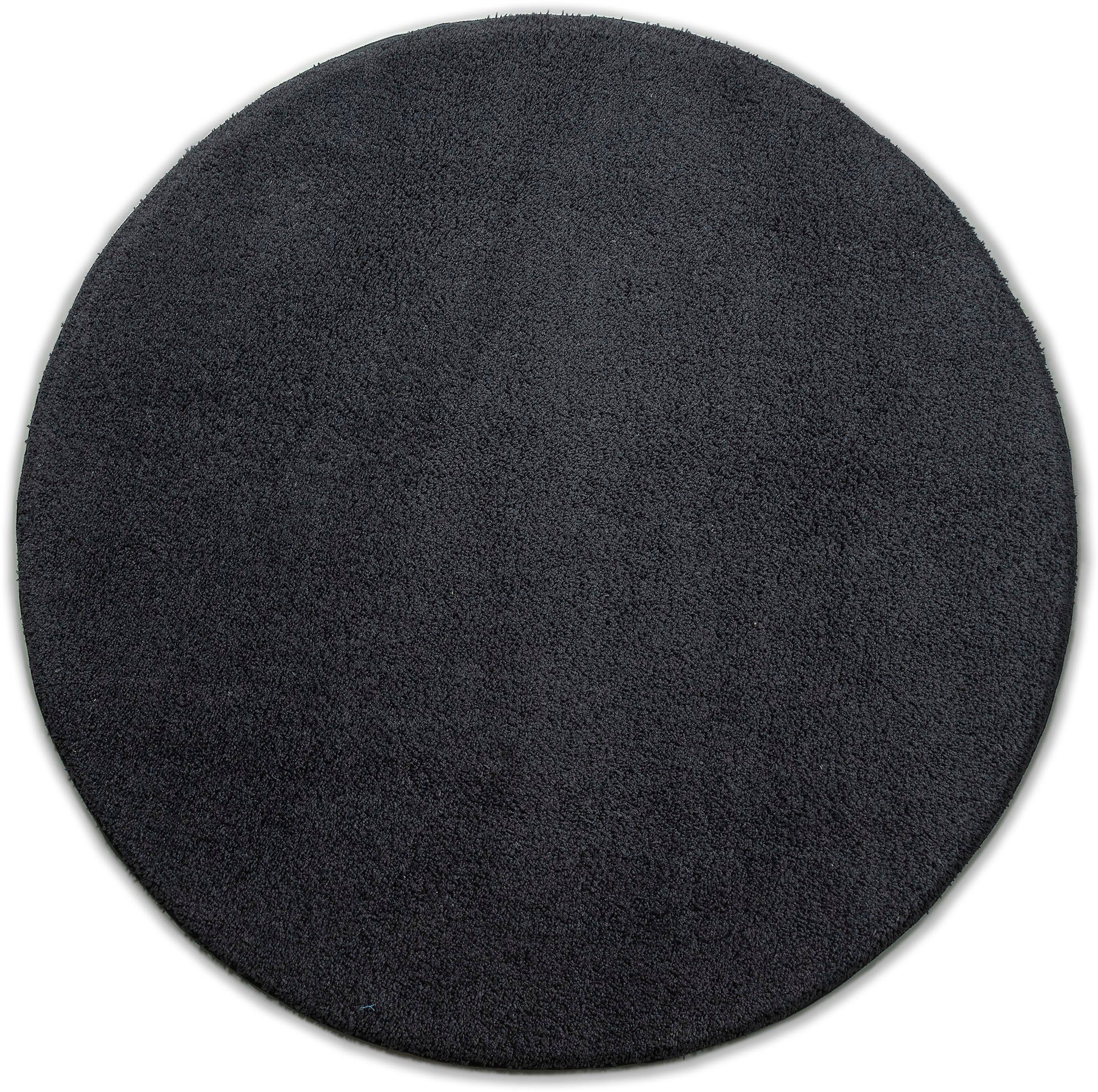 schwarz rund, Ilvi, weich 31 andas, einfarbig, mm, Hochflor-Teppich extra Mikrofaser, Höhe: flauschig,