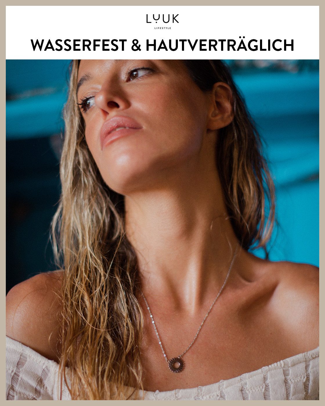 LUUK LIFESTYLE Kette mit Anhänger Sonnenkreis, günstig online kaufen