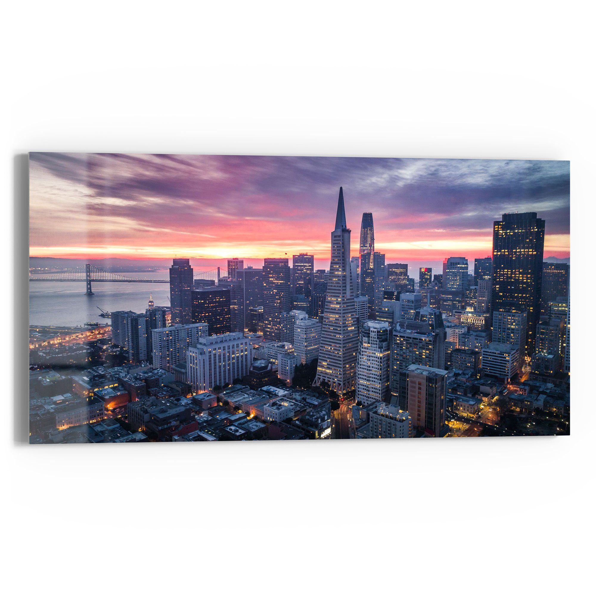DEQORI Glasbild 'Blick auf San Francisco', günstig online kaufen