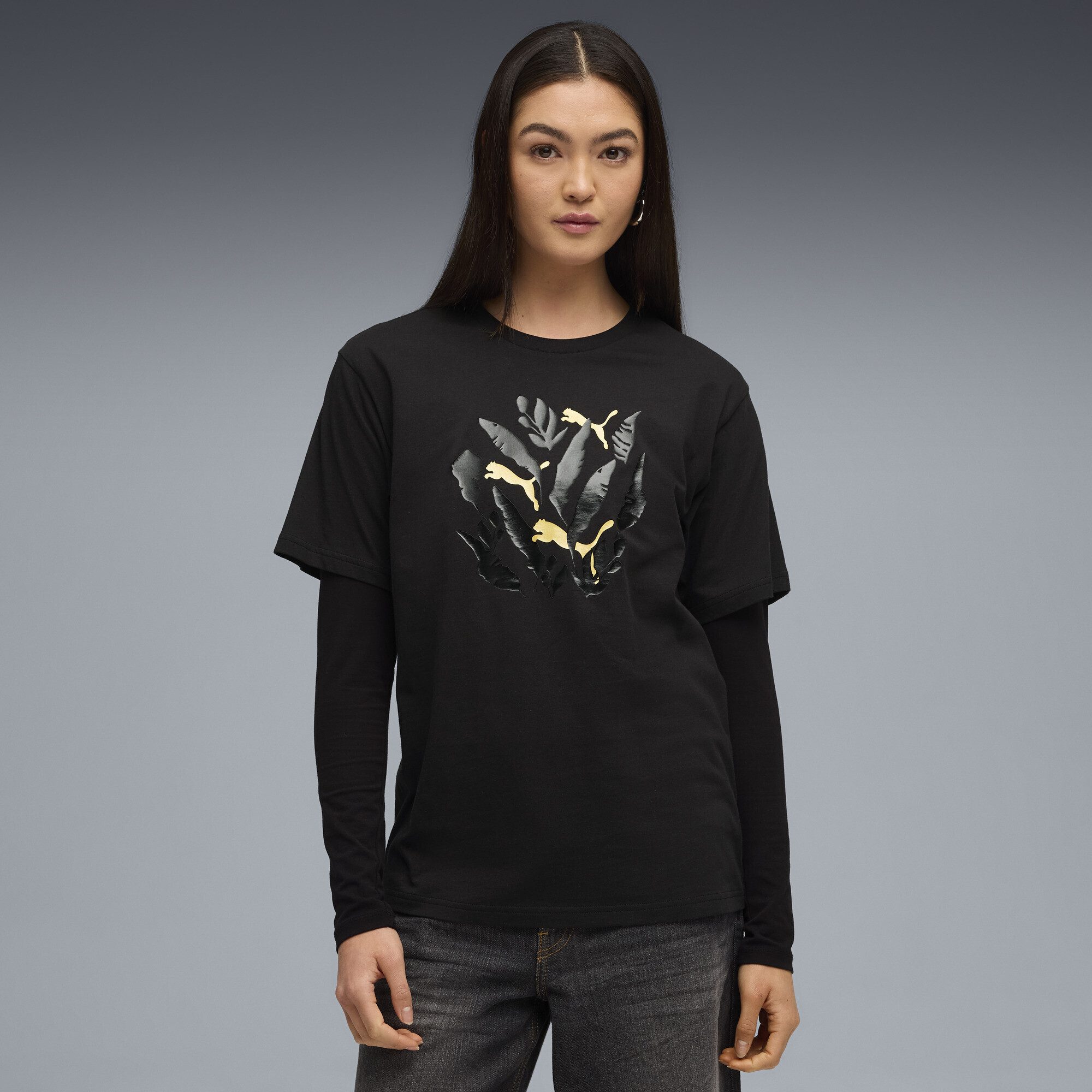 PUMA T-Shirt Graphic Relaxed Leaf T-Shirt Damen günstig online kaufen