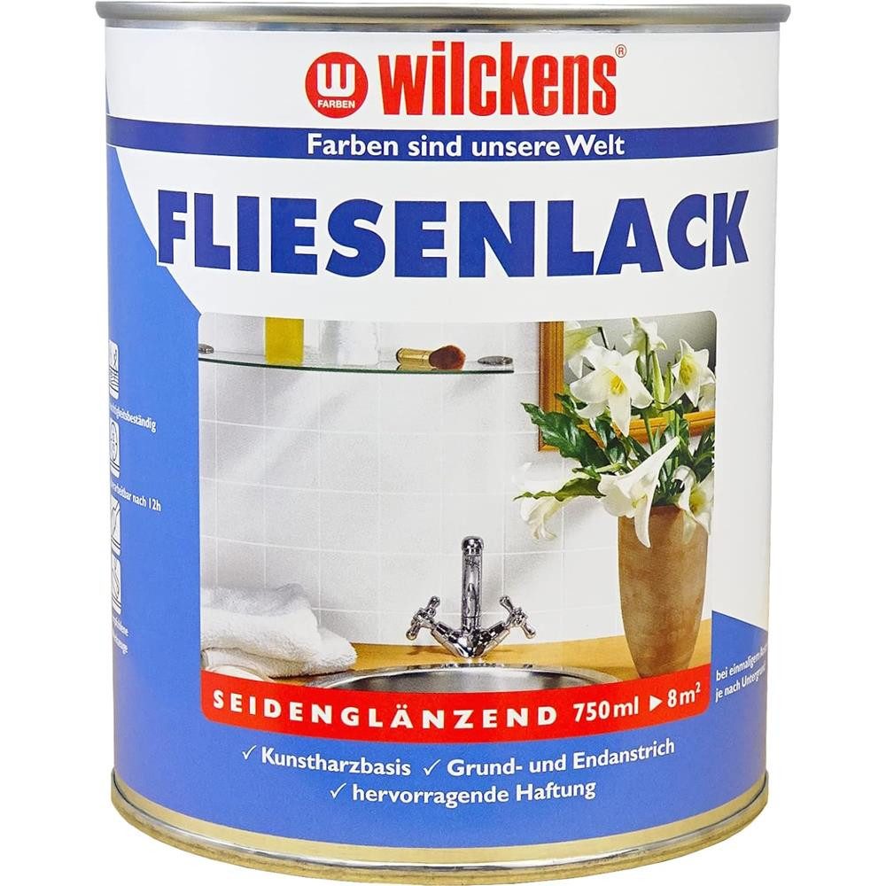 Wilckens Farben Fliesenlack, Weiß seidenglänzend, 750 ml
