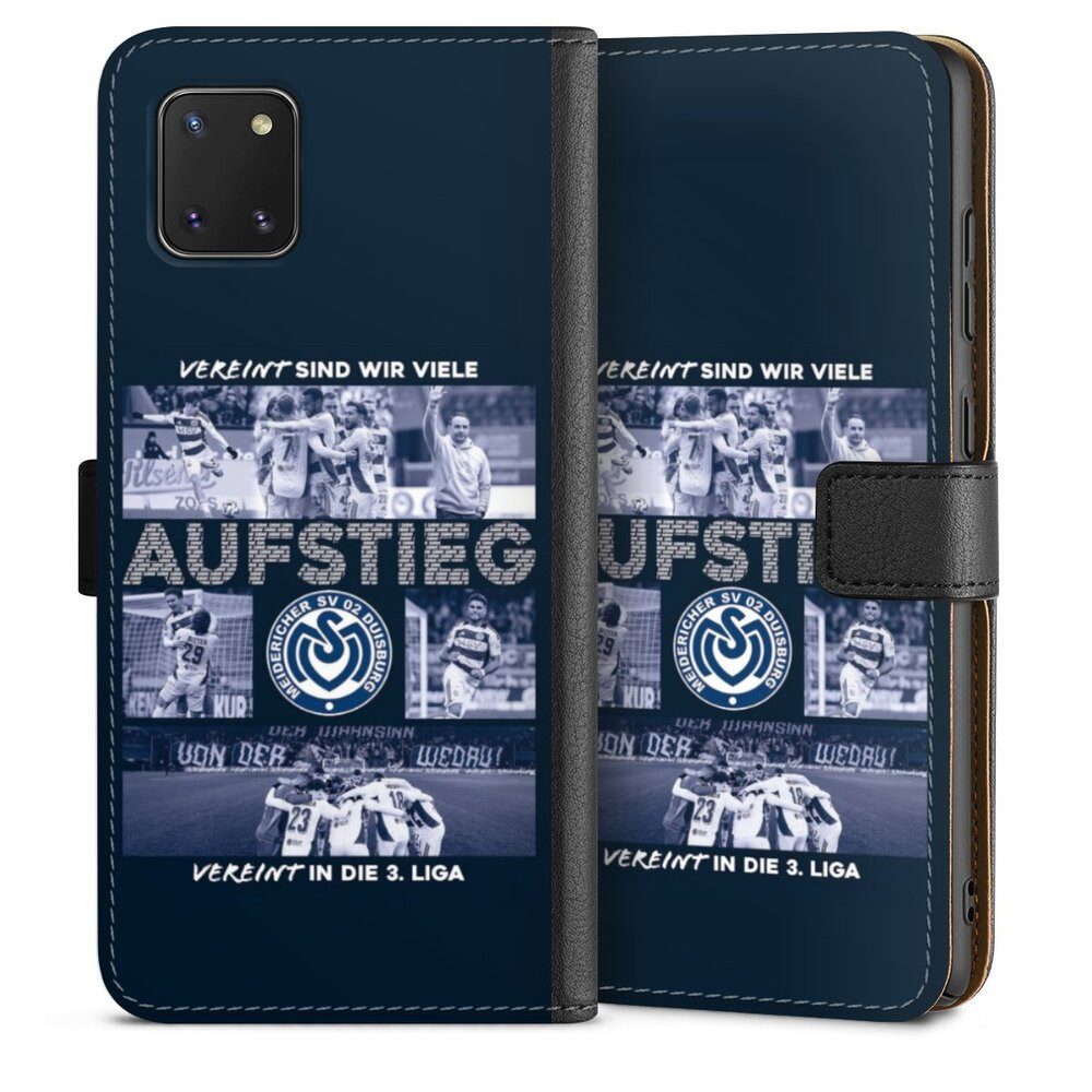 DeinDesign Handyhülle MSV Duisburg Aufstieg Offizielles Lizenzprodukt, Samsung Galaxy Note 10 lite Hülle Flip Case Klapphülle