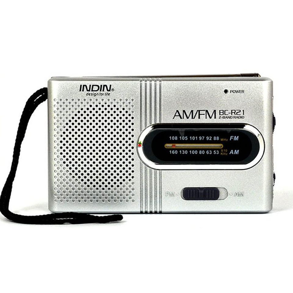GelldG Tragbares Radio, FM-Radiospieler, Miniradio mit Lautsprecher Radio