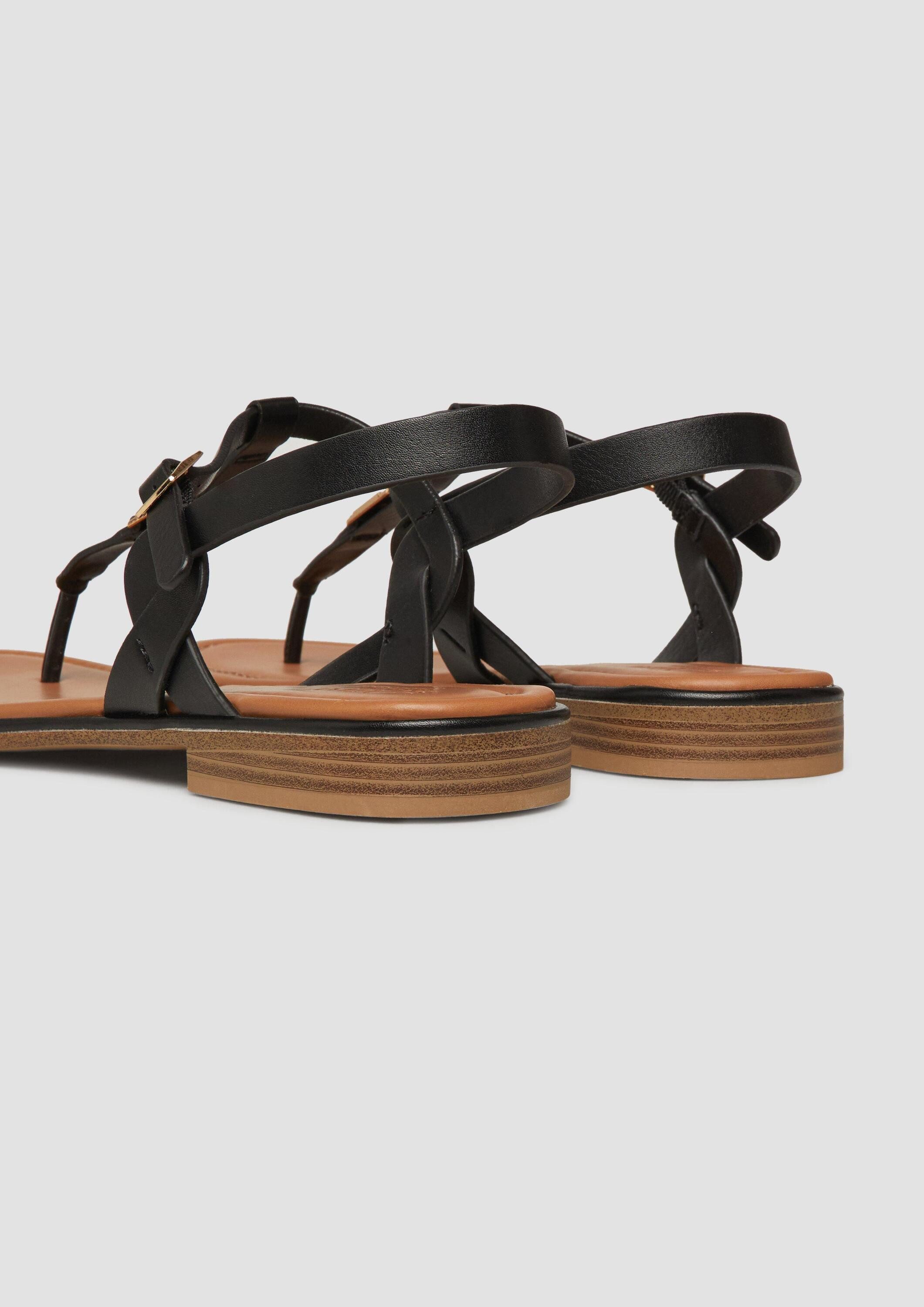 s.Oliver Sandalen Sandale Zehentrenner in Leder-Optik