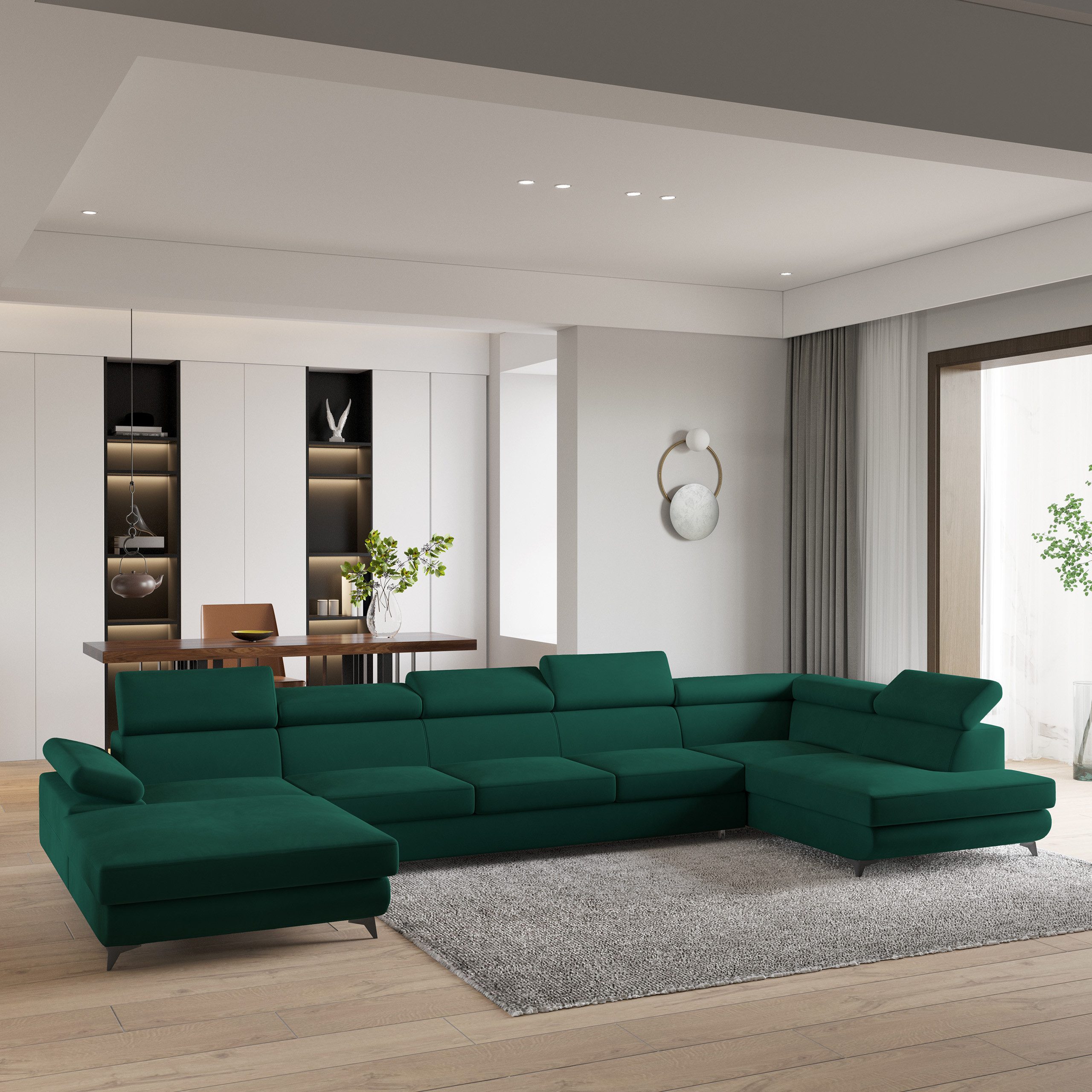 Masseno Ecksofa MONTIVA mit Schlaffunktion U-Form, günstig online kaufen