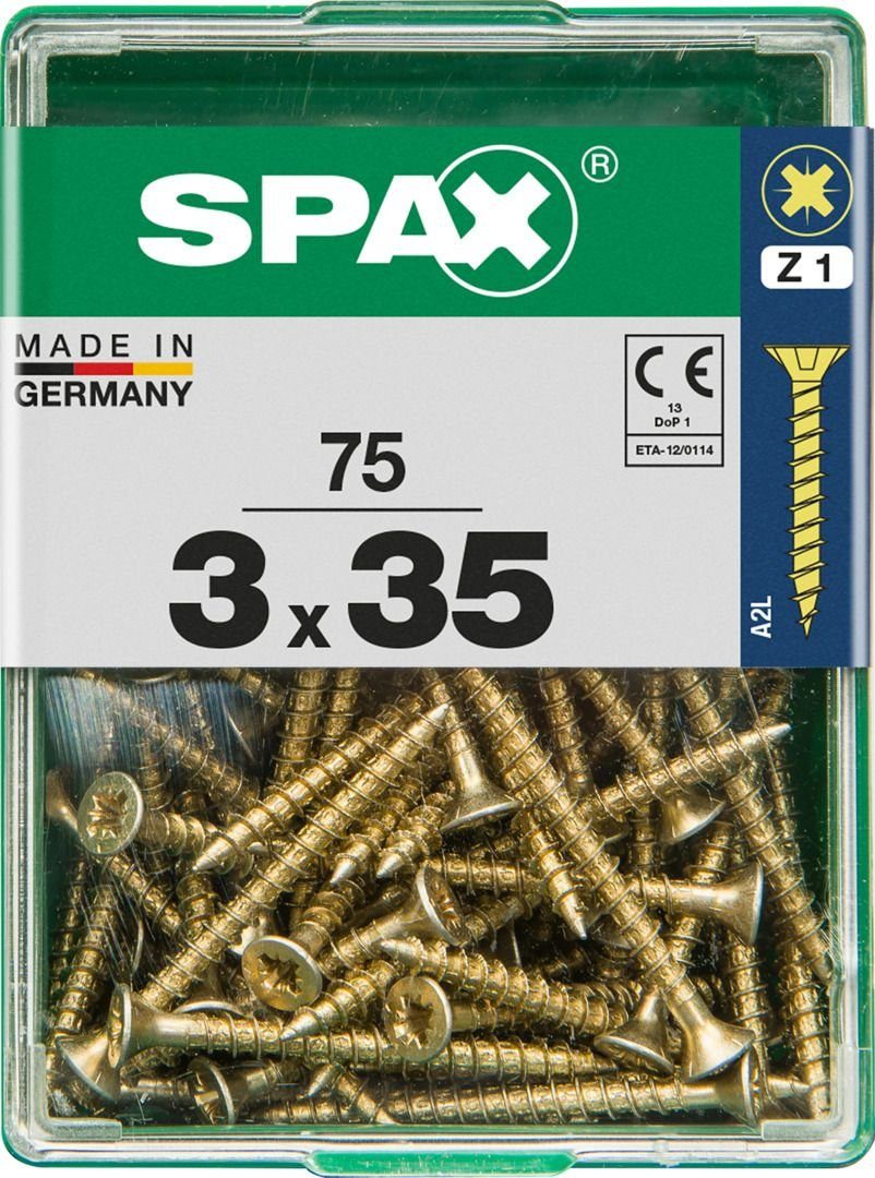 SPAX Holzbauschraube Spax Universalschrauben 3.0 x 35 mm PZ 1 - 75 Stk.