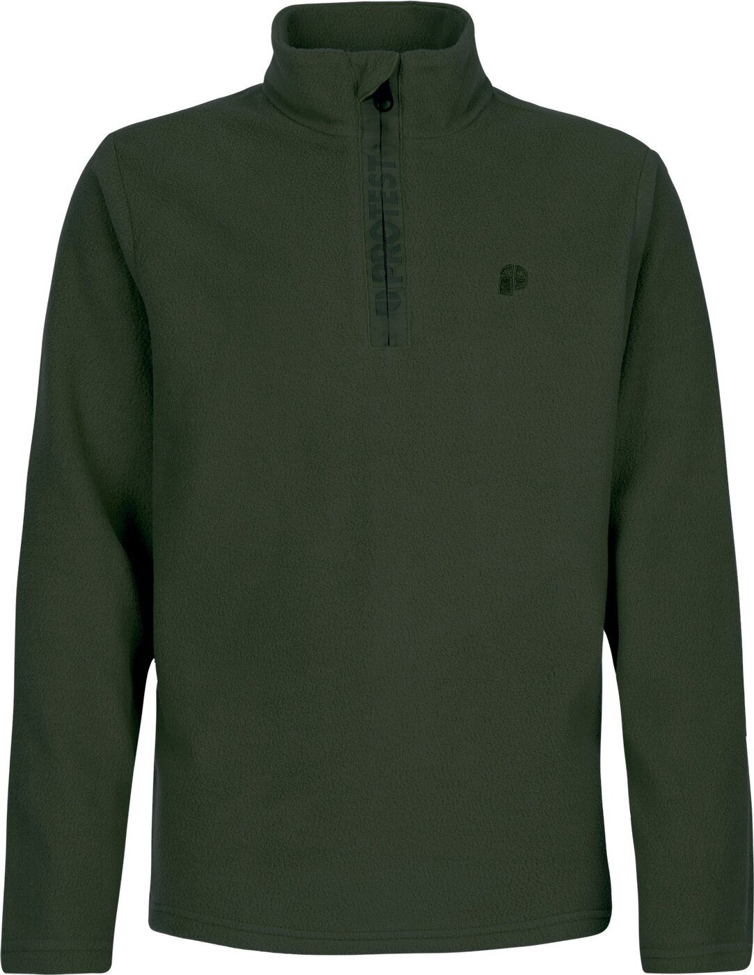 Protest Fleecepullover Reperfecty JR 1/4 zip active top Kale green