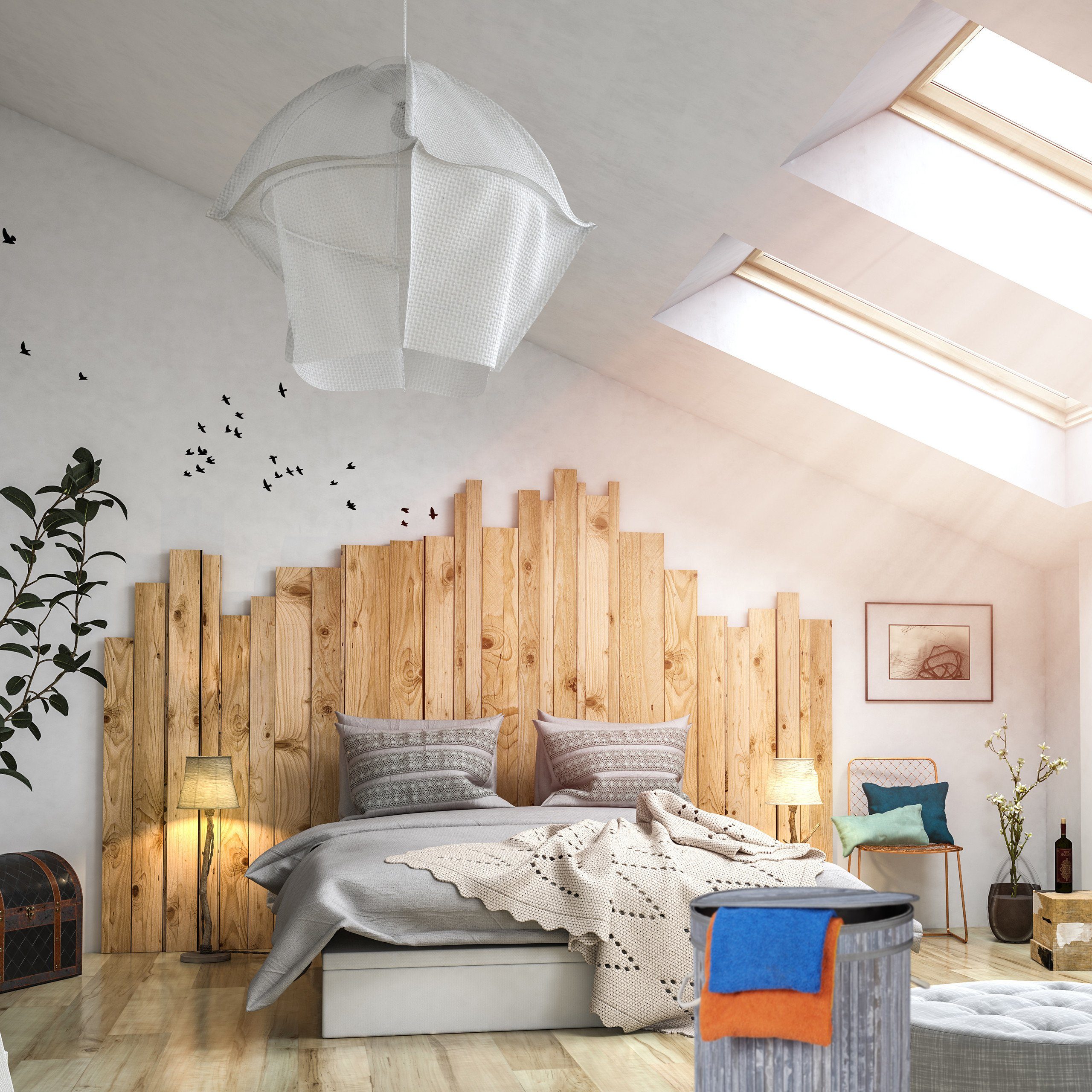 relaxdays Wäschekorb Bambus mit Klappdeckel, Grau günstig online kaufen