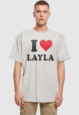 Merchcode T-Shirt Merchcode Herren I Love Layla Oversize Tee (1-tlg)