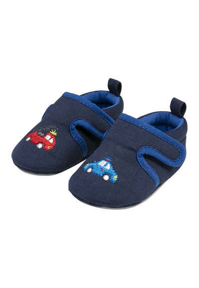 Sterntaler® Babykrabbelschuh Krabbelschuh (1-tlg., Hausschuhe mit süßen Stickmotiven, Babyschuhe weich) Krabbelschuhe Baby mit Klettverschluss und Anti-Rutsch-Sohle