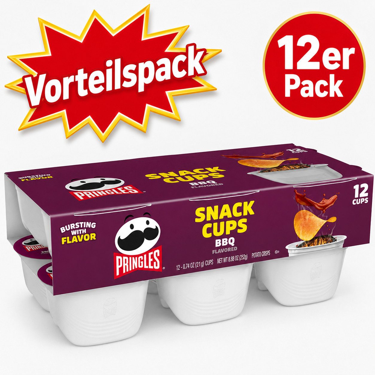 Pringles Süßigkeit Pringles Mini Snack 12x 19g Cup