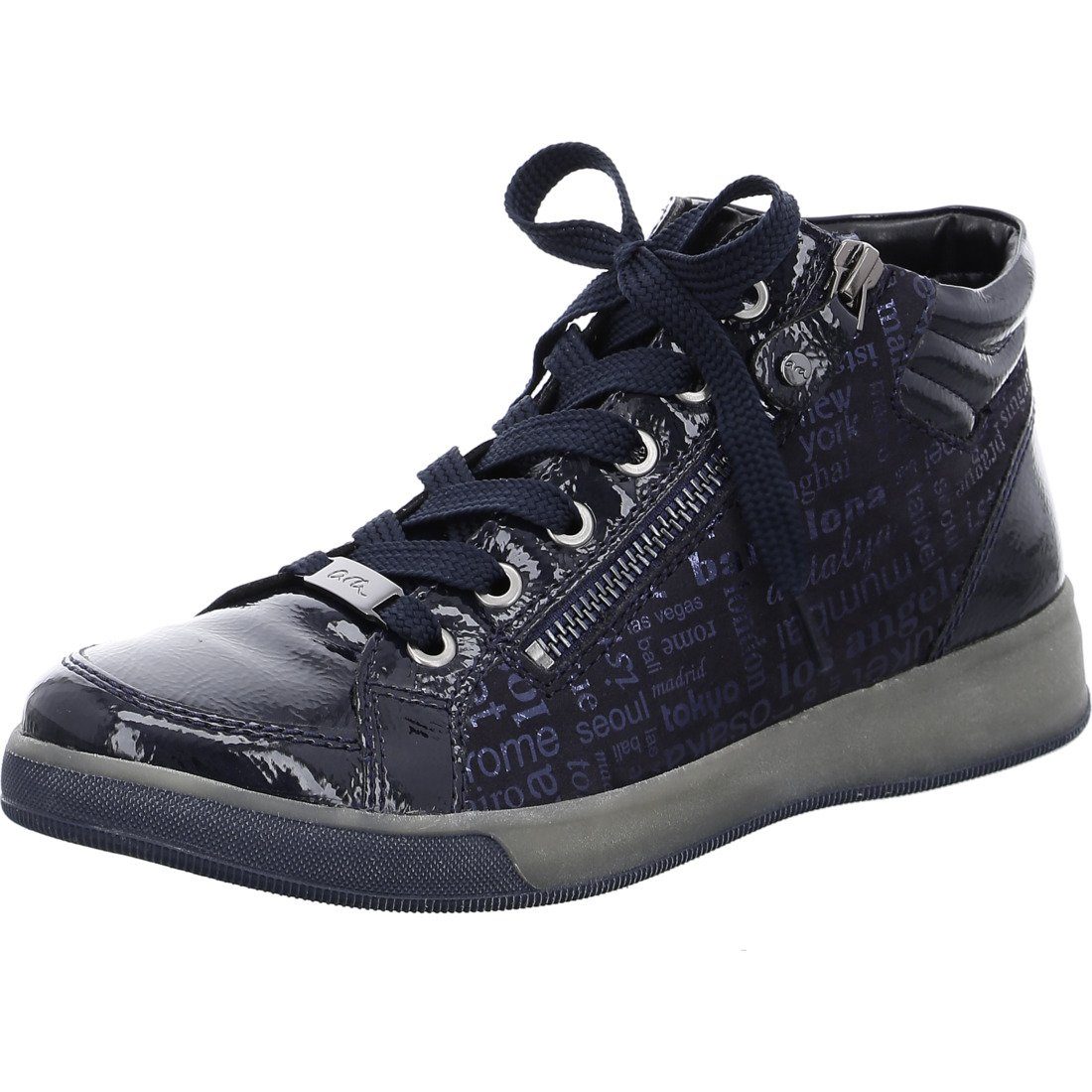 Ara Ara Schuhe, Nubuk Damen Sneaker Rom blau - 043869 Sneaker