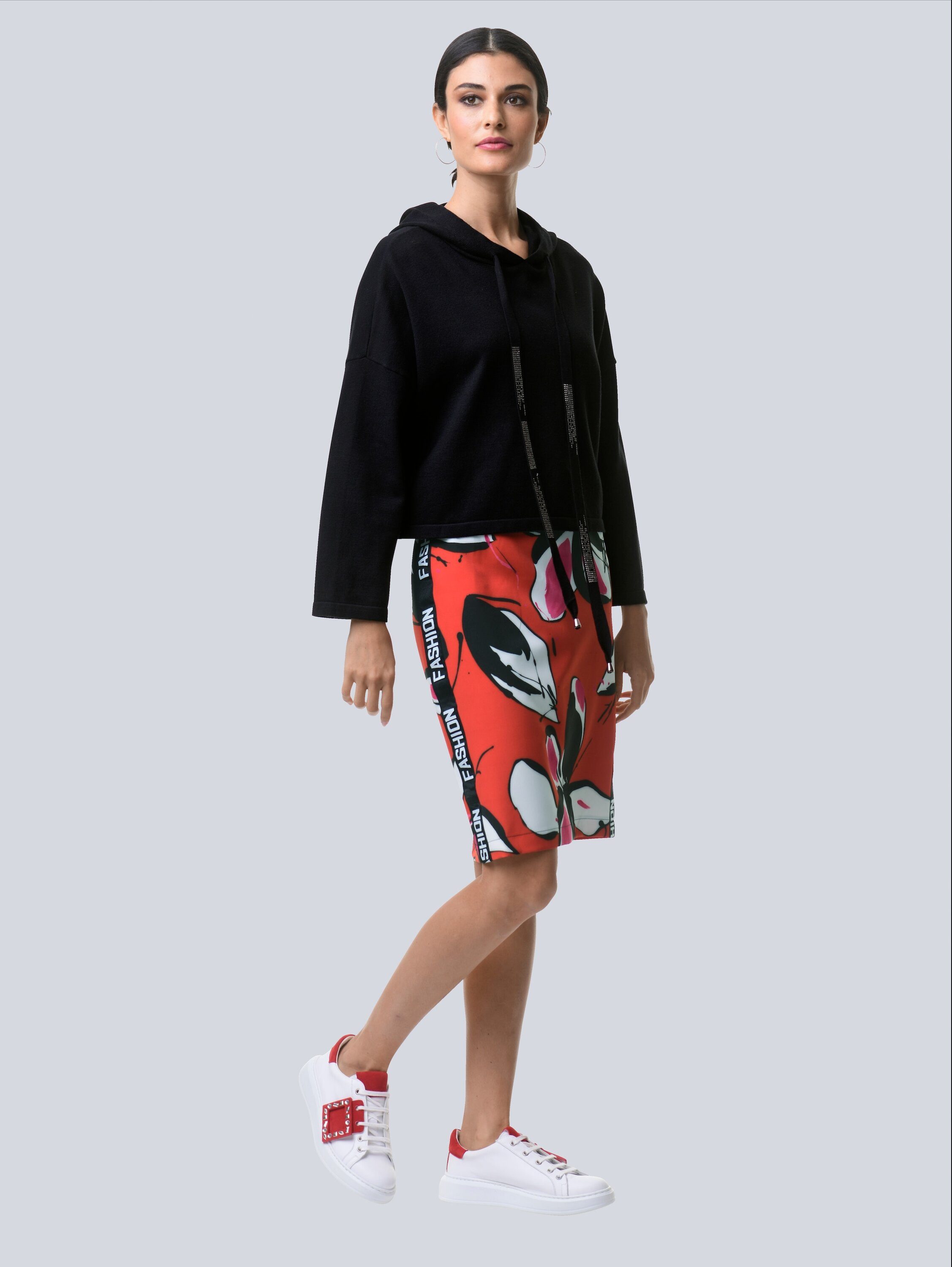 Alba Moda Midirock Rock mit floralem Dessin
