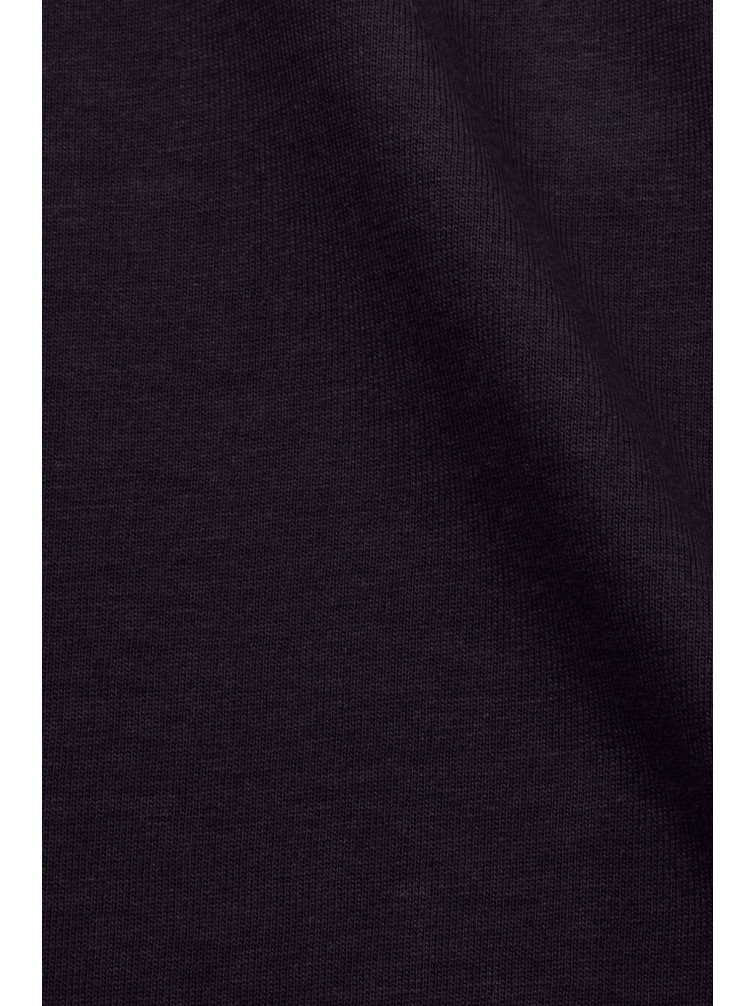 Esprit T-Shirt Rundhals-T-Shirt mit (1-tlg) NAVY % Baumwolle Print, 100