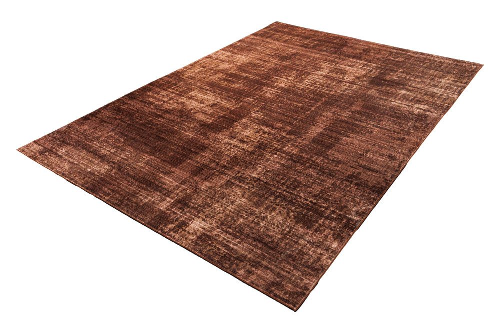 riess-ambiente Designteppich SOFT TOUCH 230x160cm kupfer braun · Indoor Kurzflor-Teppich, rechteckig, Höhe: 7 mm, Wohnzimmer · Fußbodenheizung-geeignet · pflegeleicht · modernes Design