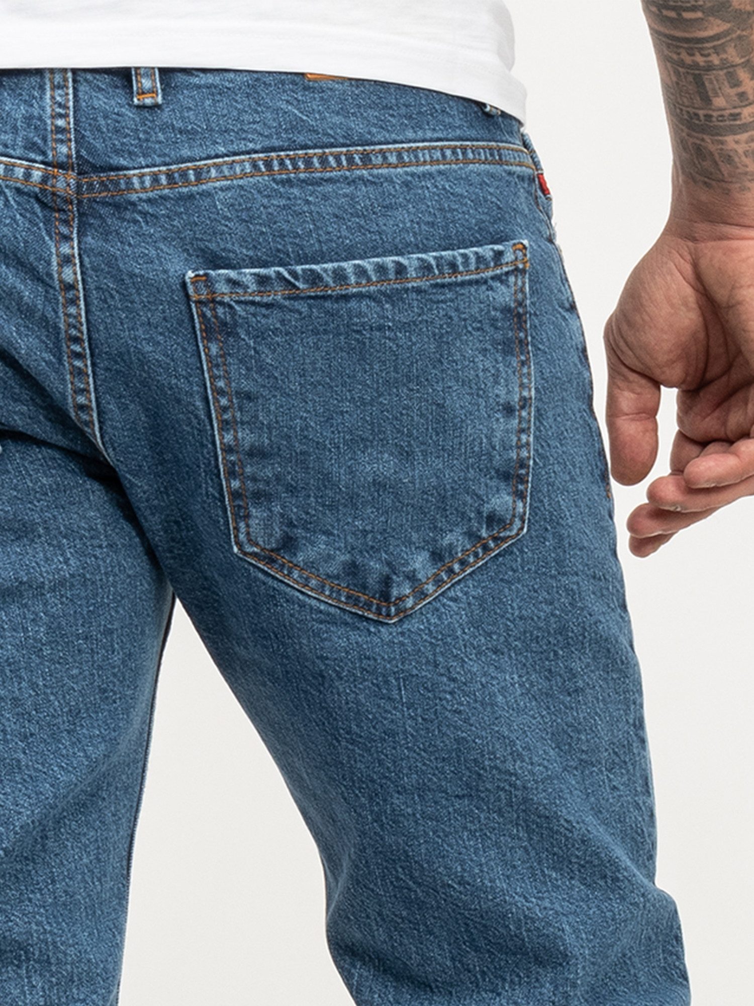 Lorenzo Loren Regular-fit-Jeans Herren Jeans Blau LL-4003