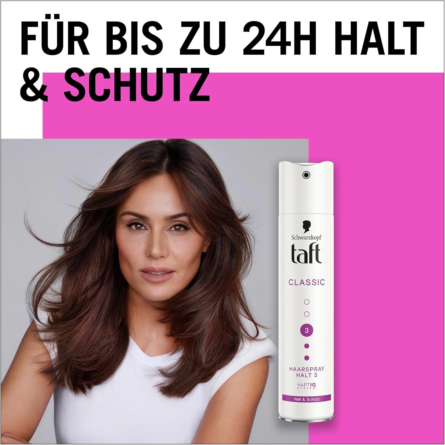Taft Haarspray Classic Halt & Schutz, Vegan, 250ml, 1-tlg., HaptIQ System