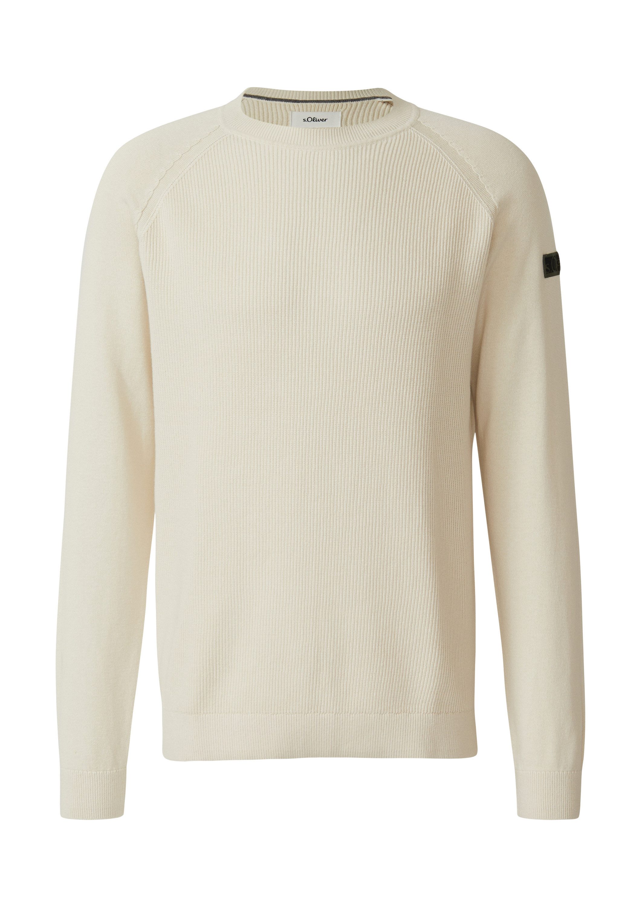 s.Oliver Longpullover Strickpullover Baumwollpullover mit Raglanärmeln und günstig online kaufen