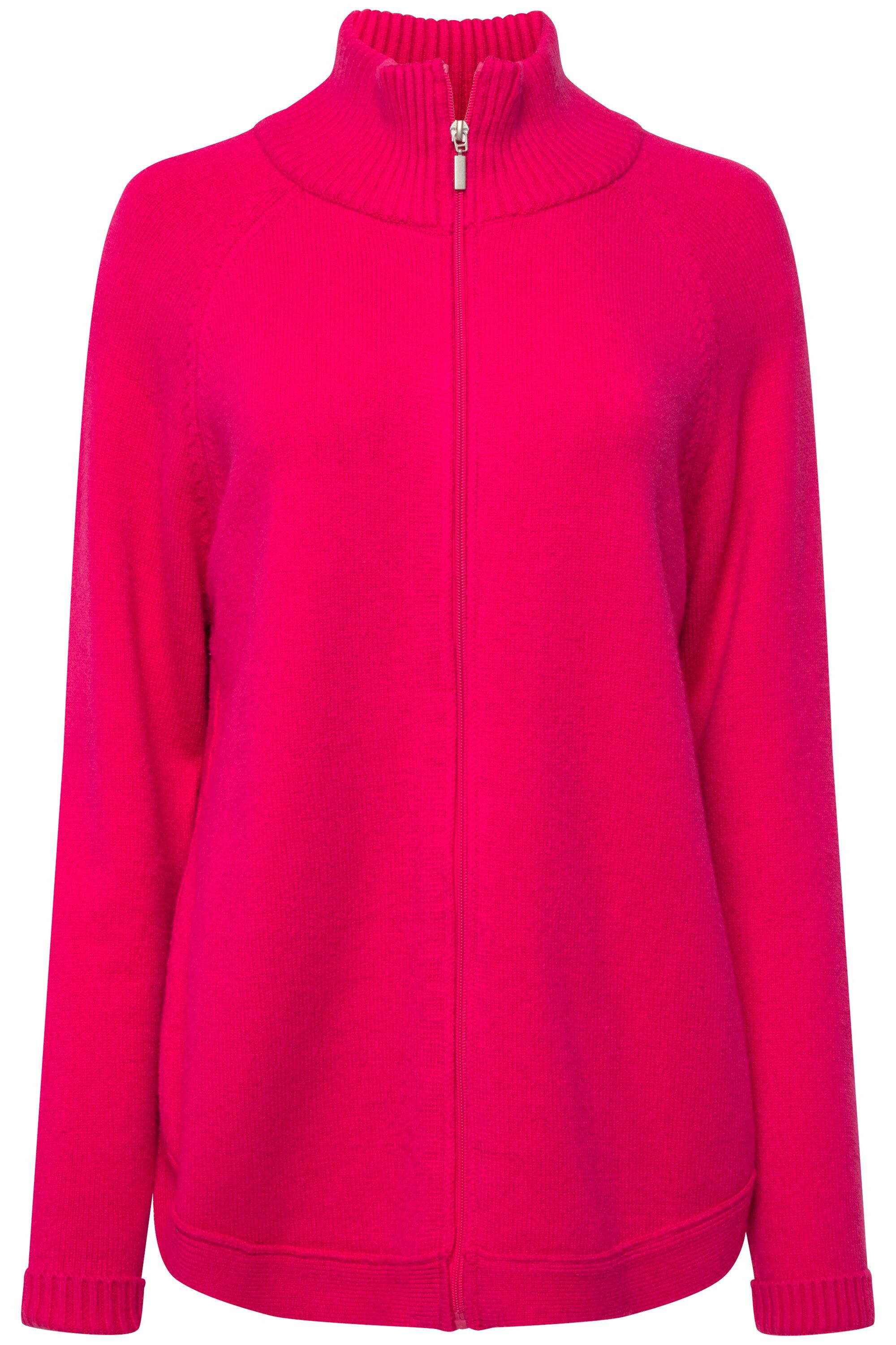 Laurasøn Strickjacke Strickjacke Stehkragen Zipper Seitenschlitze günstig online kaufen