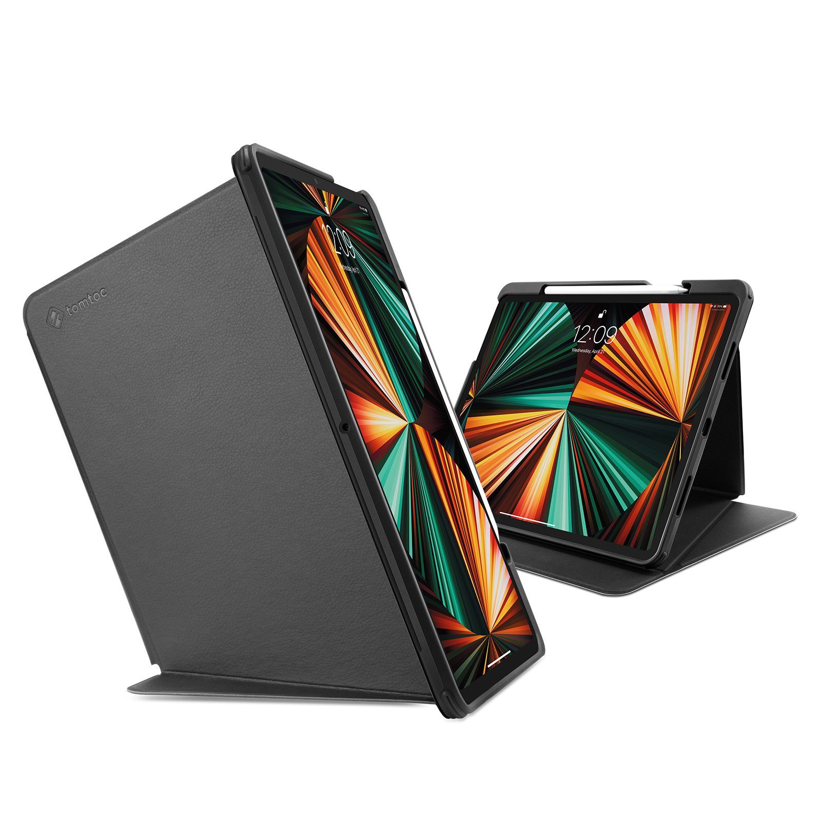 2018-2021 mit Magic Keyboard / Smart Keyboard Folio / Logitech Slim Folio Pro Case 3., 4. und 5. Generation Zubehör Case Schutzhülle tomtoc Filz Tasche für 12,9-Zoll iPad Pro 