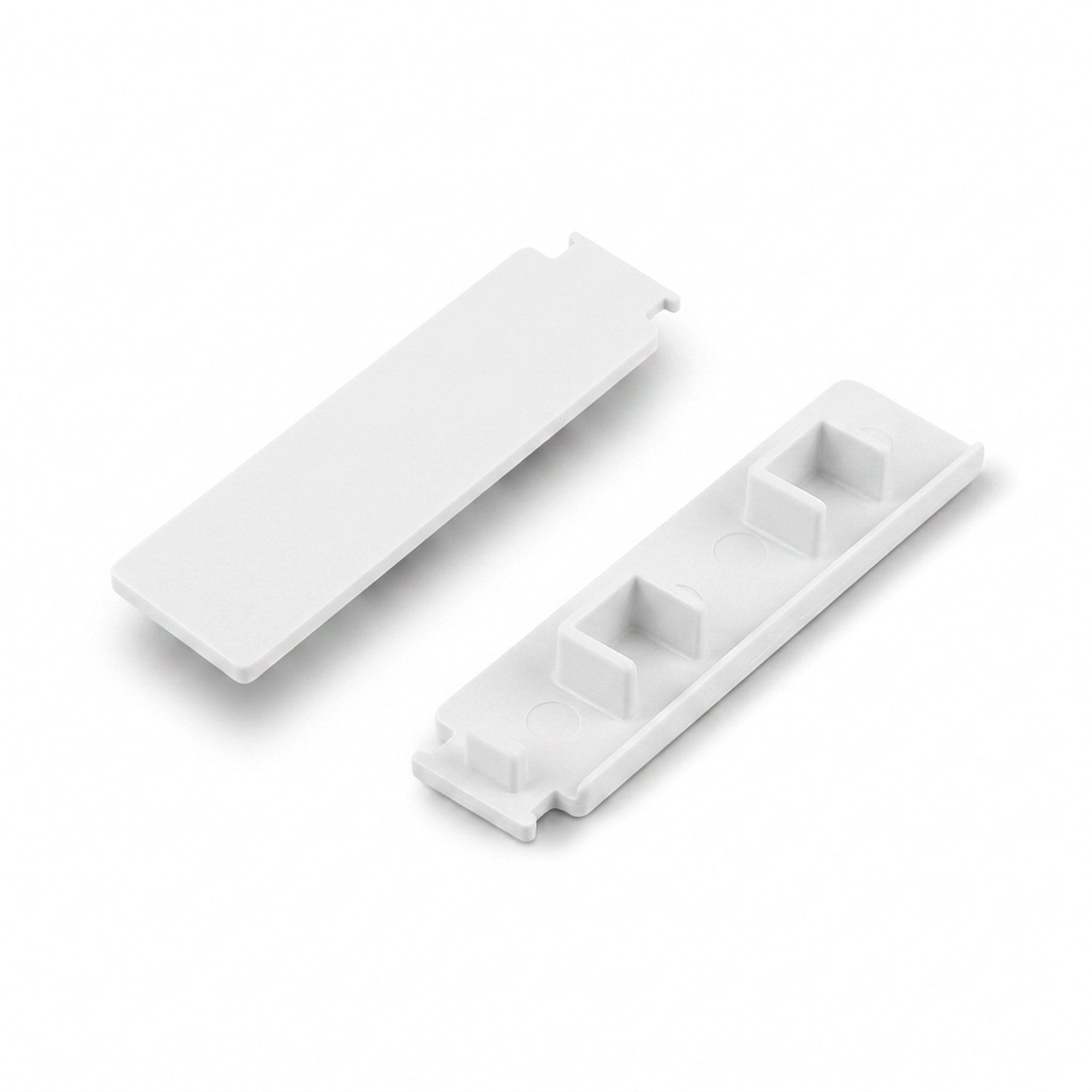 Bestlivings Gardinenschiene Seitendeckel, 2-läufig, geklemmt, Kunststoff, 2er-Pack, robust, Stopper-Funktion, Steckmontage, Made in EU