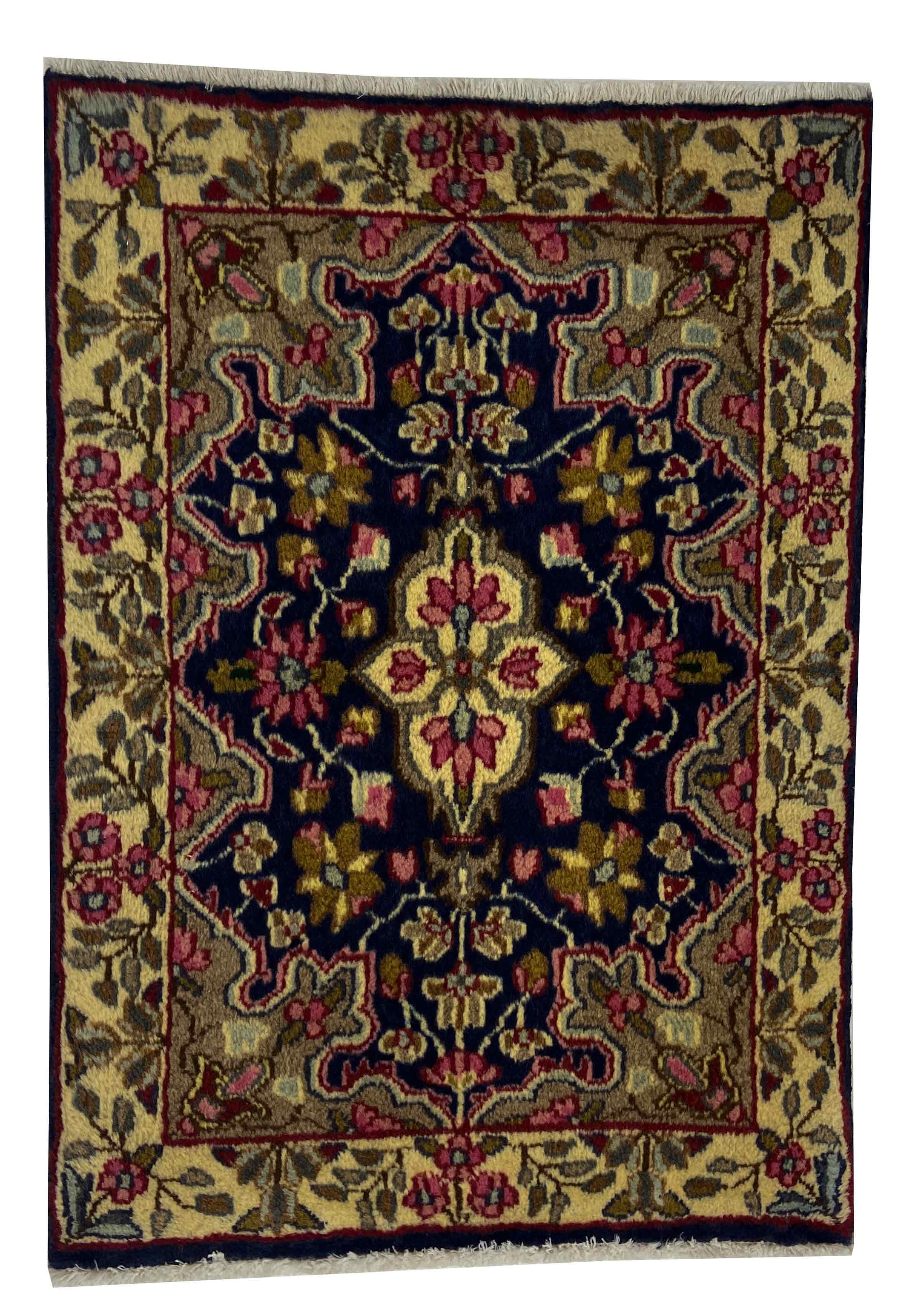 Orientteppich Perserteppich Hamadan 86 x 61 cm, Borento, rechteckig, Handgeknüpft