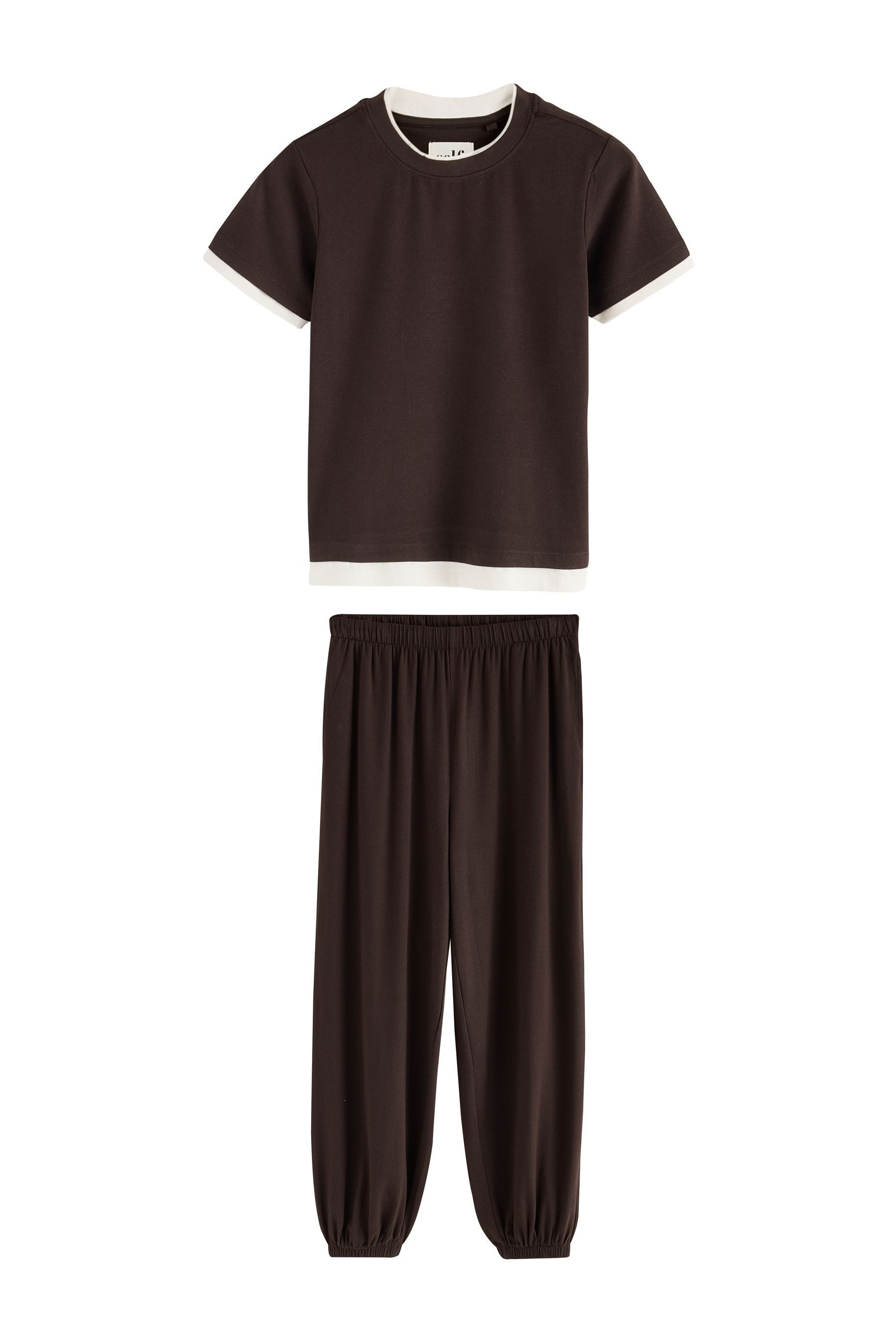 self Pyjama self. Kurzarm-Schlafanzug im Lagenlook (2 tlg)