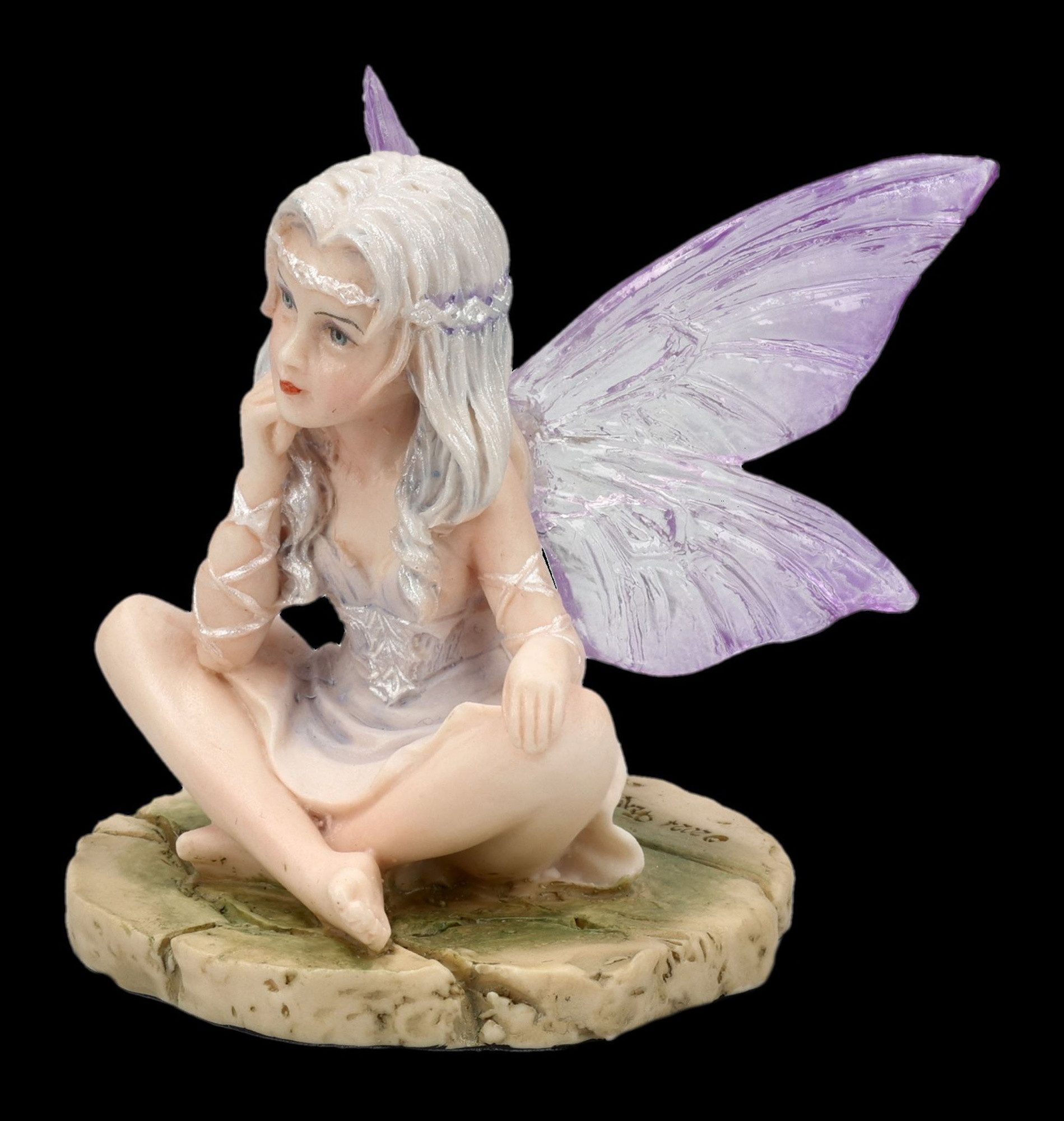 Figuren Shop GmbH Fantasy-Figur Feen Figur – Lila Elfe Statue Miniatur Dekofigur 5 cm Dekoration