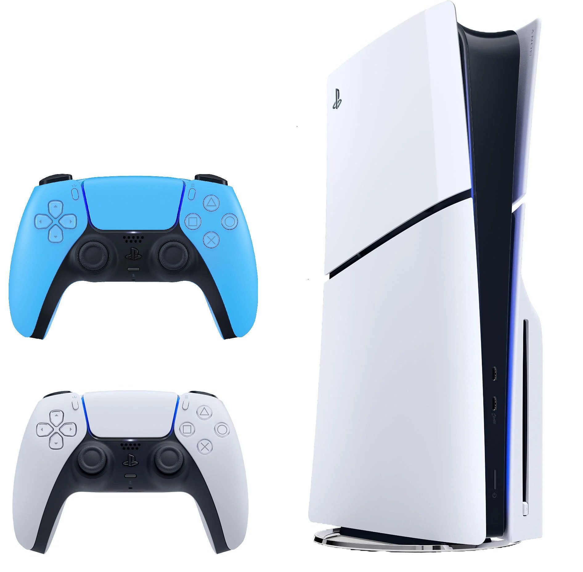 Playstation PlayStation 5 Slim Disk Edition + 2. DualSense Türkis 1TB