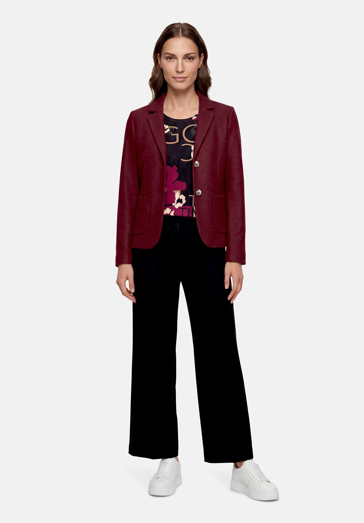 Betty Barclay Kurzblazer Damen mit aufgesetzten Taschen Material
