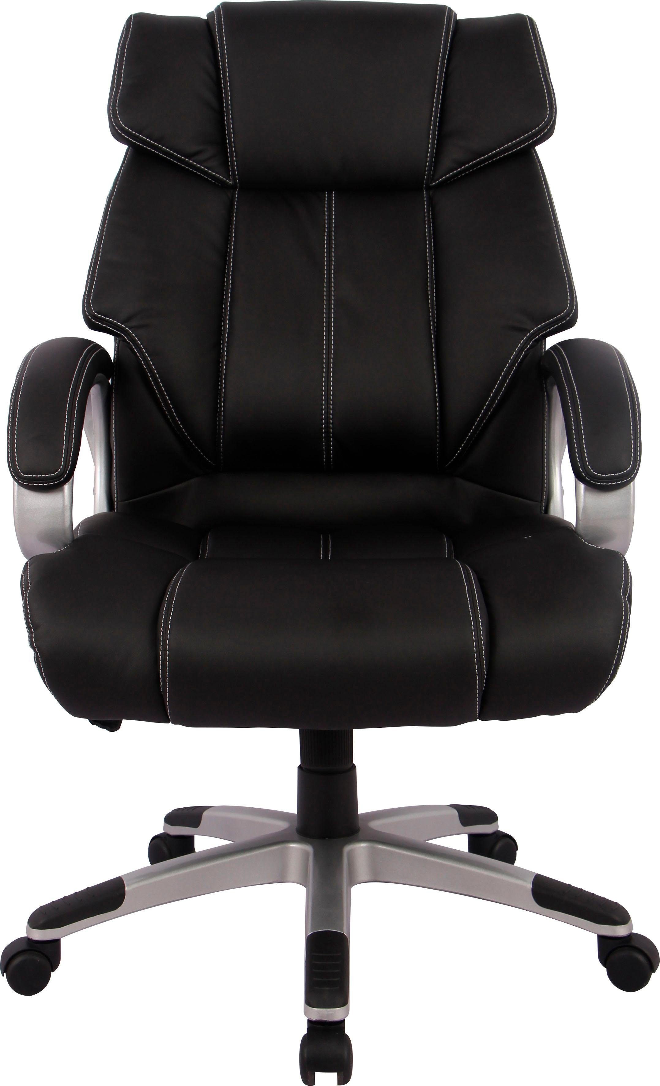 Chefsessel komfortable Bürostuhl fürs INOSIGN Polsterung Sitzhöhe/Sitztiefe, Homeoffice, verstellbare bequemer