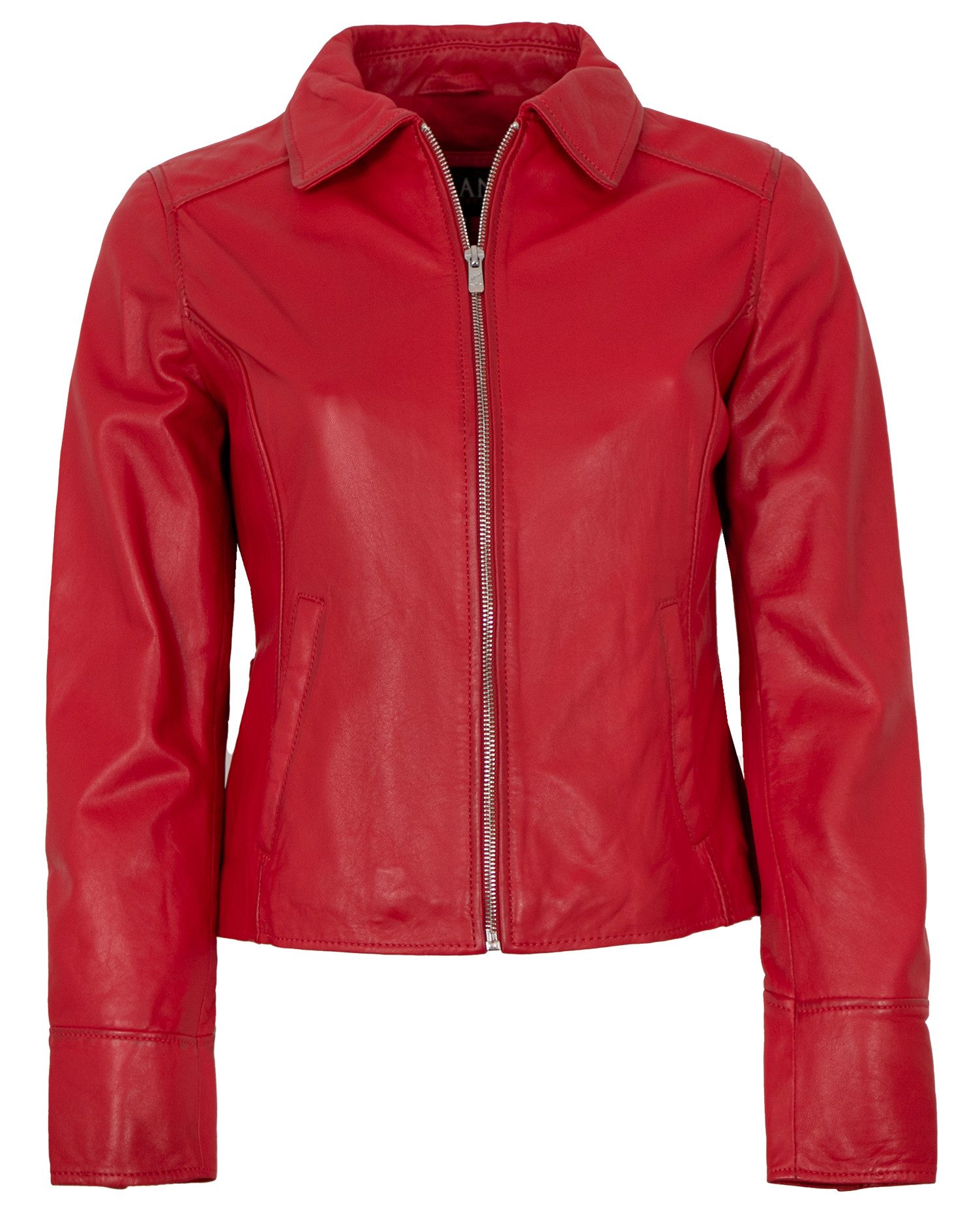 Jilani Lederjacke Alisa Jilani - Damen Lederjacke Lammnappa salsa rot günstig online kaufen