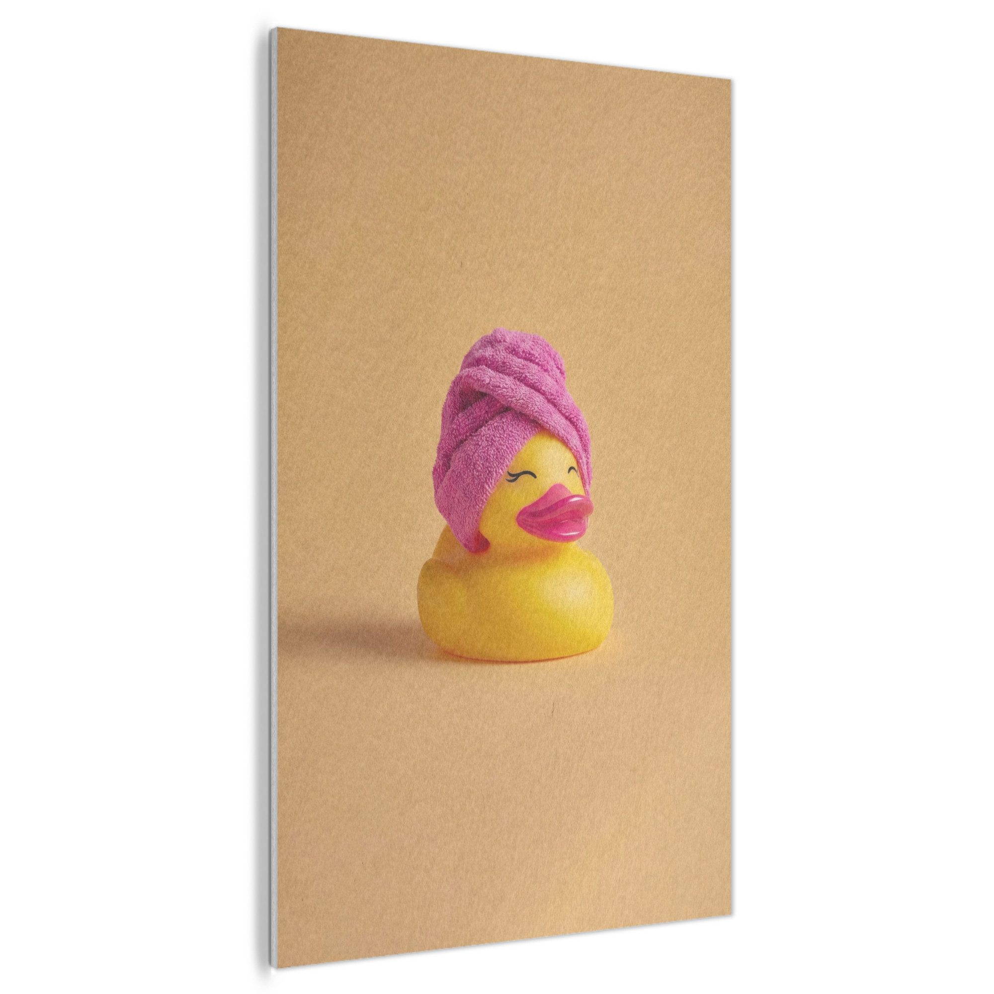 MuchoWow Gemälde Gummi-Ente - Handtuch - Farbenfroh, Fotodruck (1 St), Akustikbilder PET-Filz, Wandpaneele, Akustikpaneele 100x150 cm