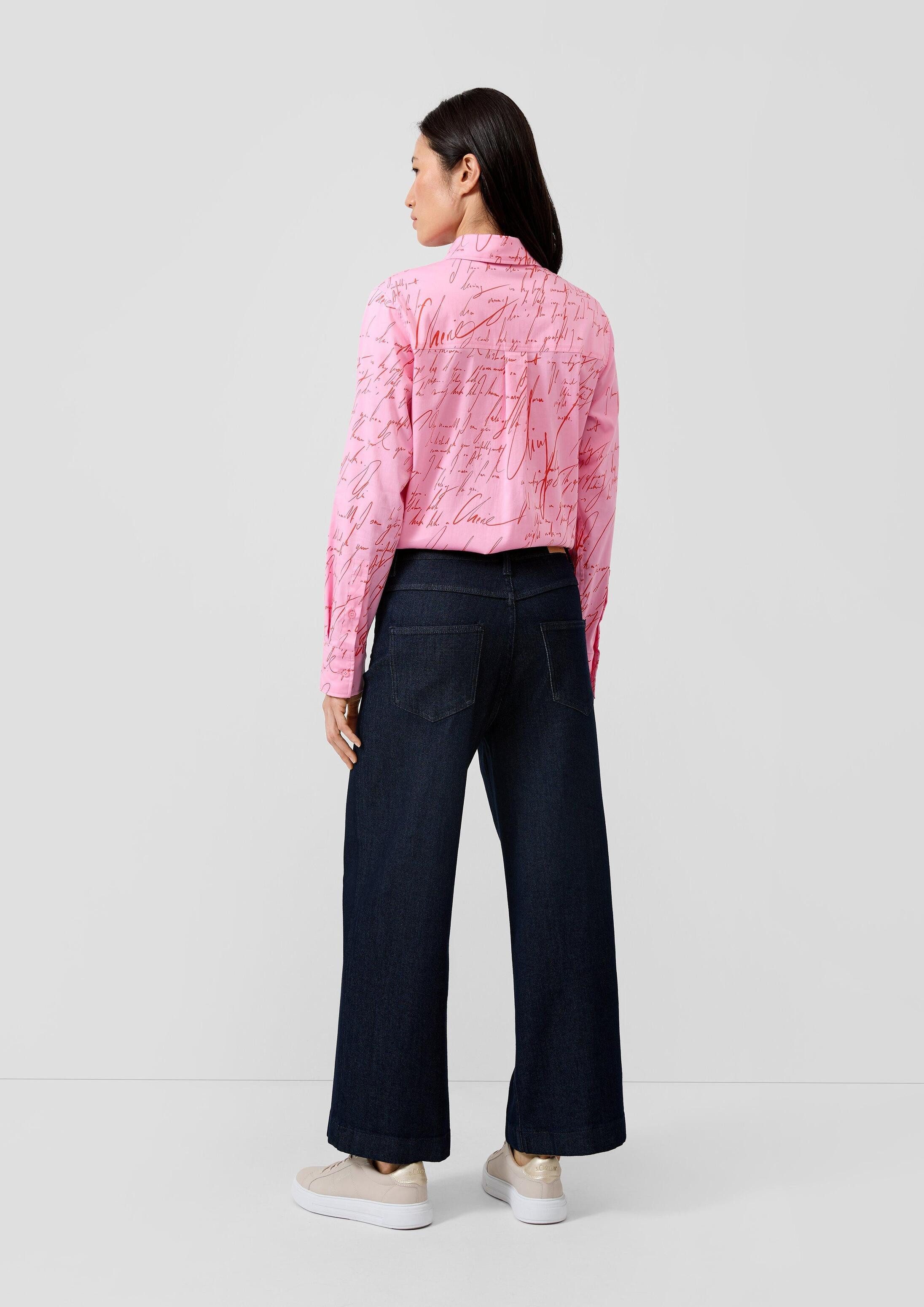 s.Oliver Weite Jeans Jeans-Hose SURI Cropped-Jeans Suri / Regular Fit / High Rise / Wide Leg