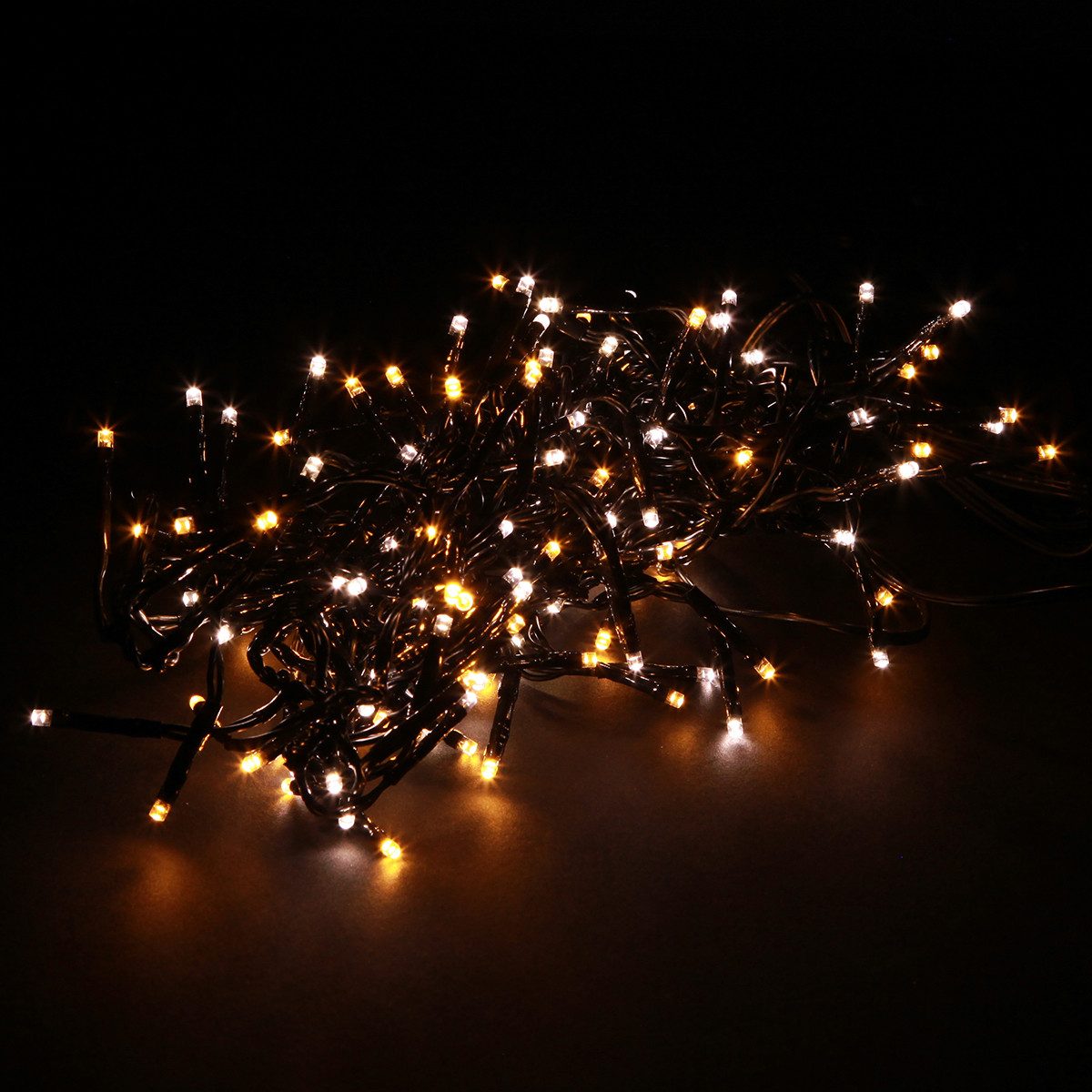 LED-Lichterkette LED Cluster Lichterkette Außen Timer Weihnachtsbeleuchtung 144 LEDs
