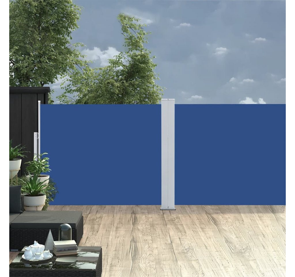 Thumbnail - vidaXL Seitenmarkise Ausziehbare Seitenmarkise Blau 140 x 1000 cm