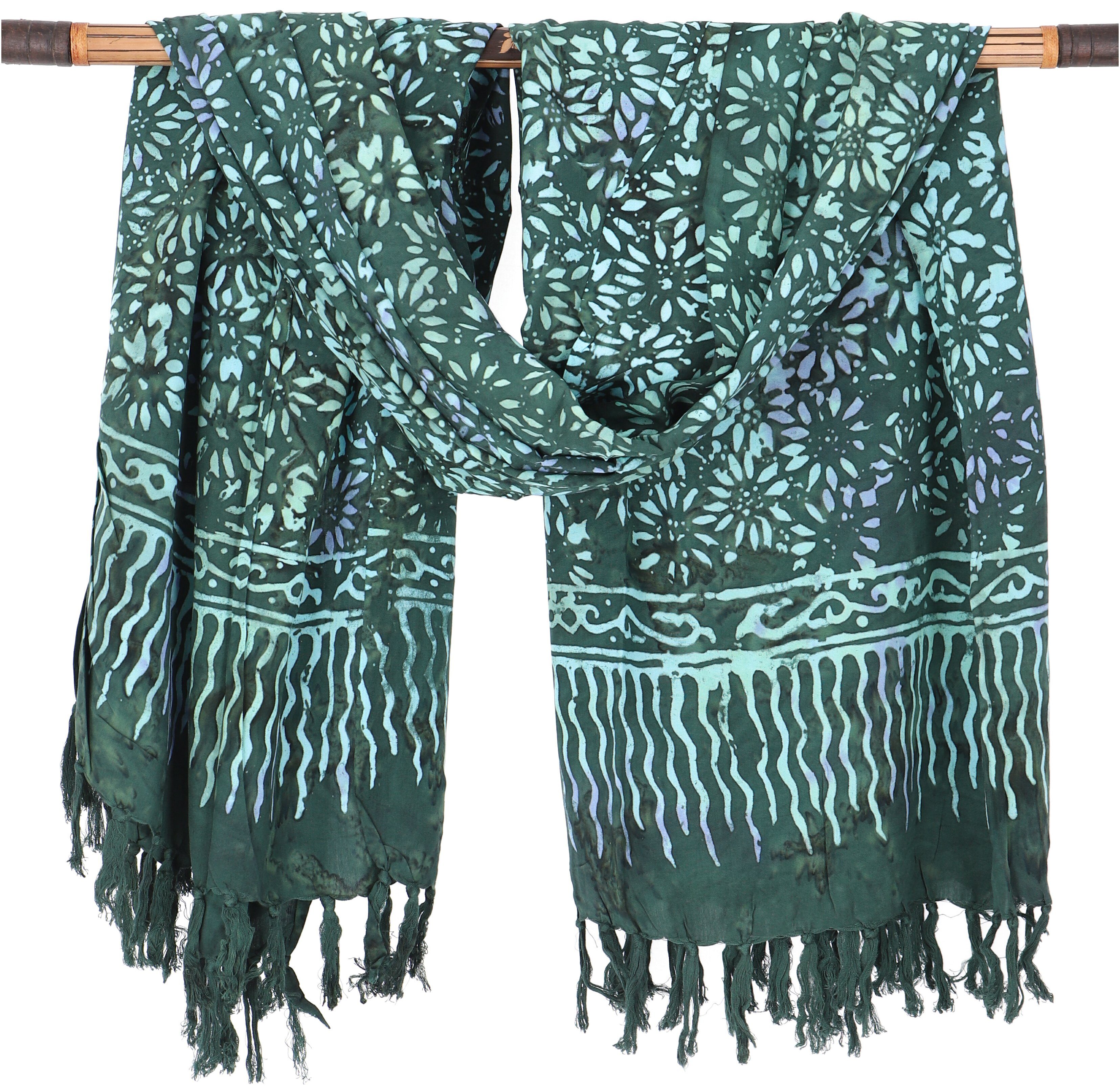 Batik Bali Wickelrock,.. Sarong 32/grün Wandbehang, Guru-Shop Sarong, Design