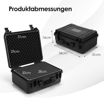 KOMFOTTEU Kameratasche Sicherheitsbox, mit 3 Schwämmen, 34 x 31 x 16 cm