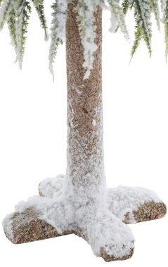 Home affaire Dekobaum Weihnachtsdeko (Set, 2 St), mit dekorativem Schnee, Höhe ca. 53 cm + 70 cm