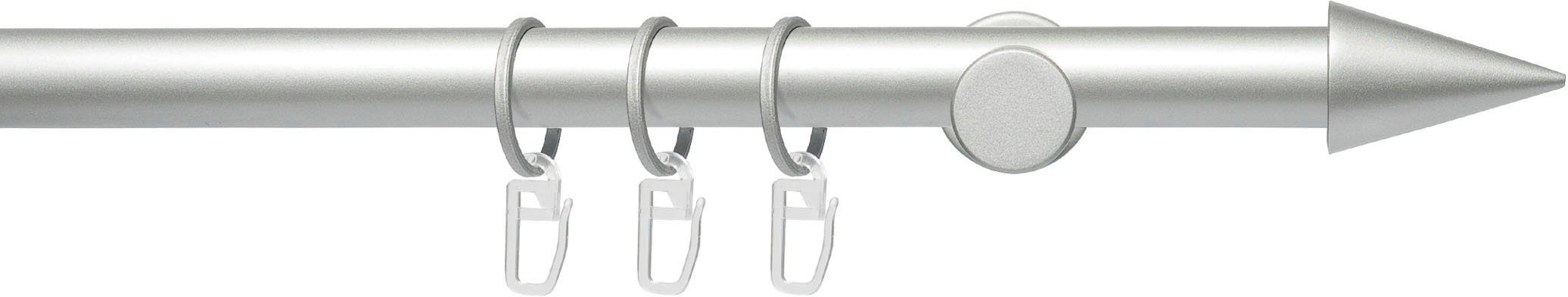 Liedeco Gardinenstange Fertigstilgarnitur 20 mm Power Spitze, Ø 2 mm, 1-läufig, Fixmaß, verschraubt, Eisen, Gardinenstange Komplett