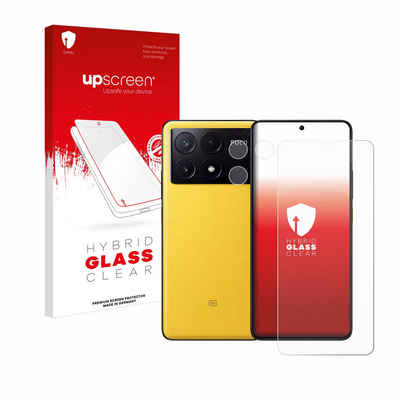 upscreen flexible Panzerglasfolie für Xiaomi Poco X6 Pro (Display+Kamera), Displayschutzglas, Schutzglas Glasfolie klar