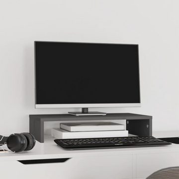 vidaXL Monitorständer Grau 50x27x10 cm Massivholz Kiefer Monitorständer