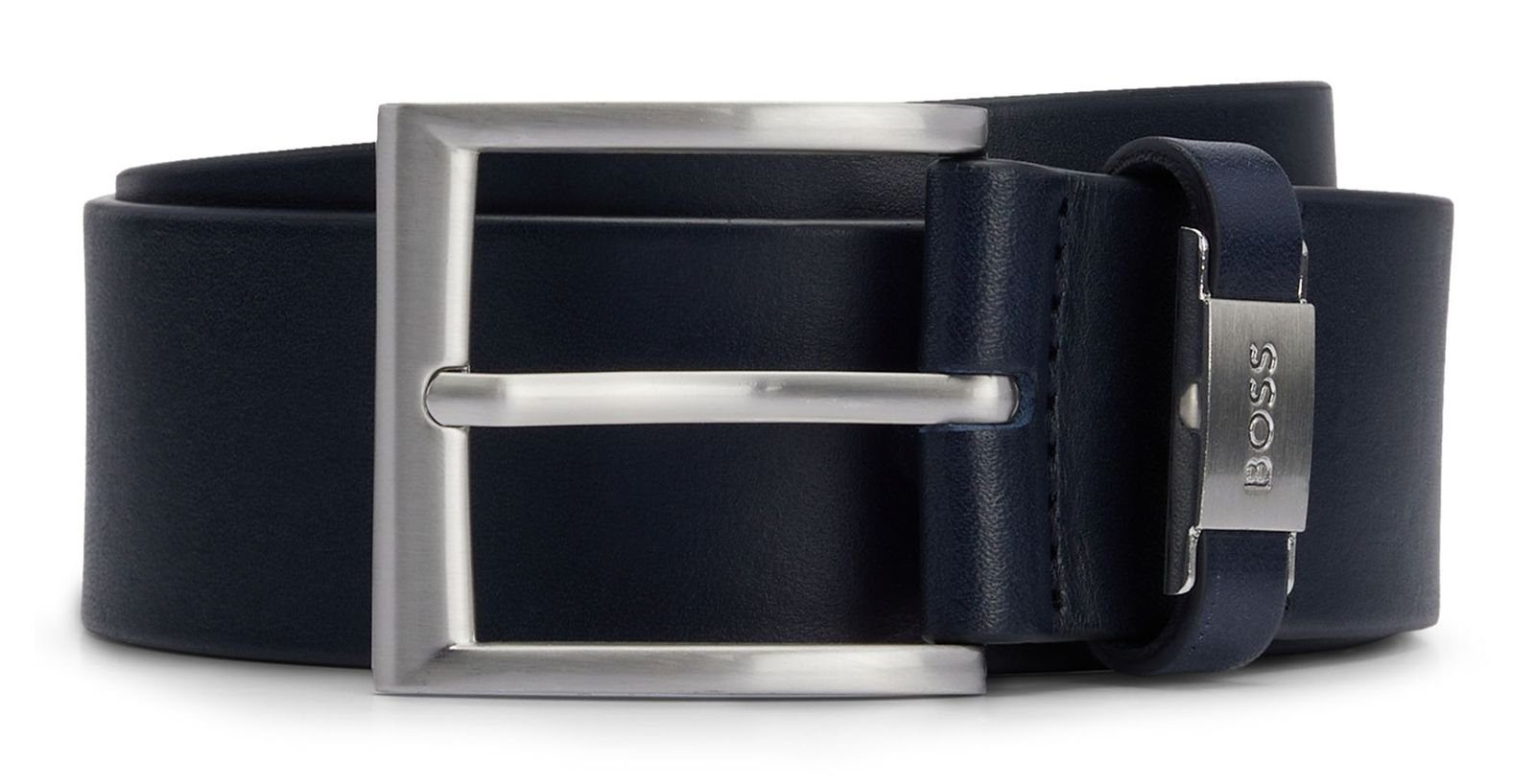 BOSS Ledergürtel Dark Blue